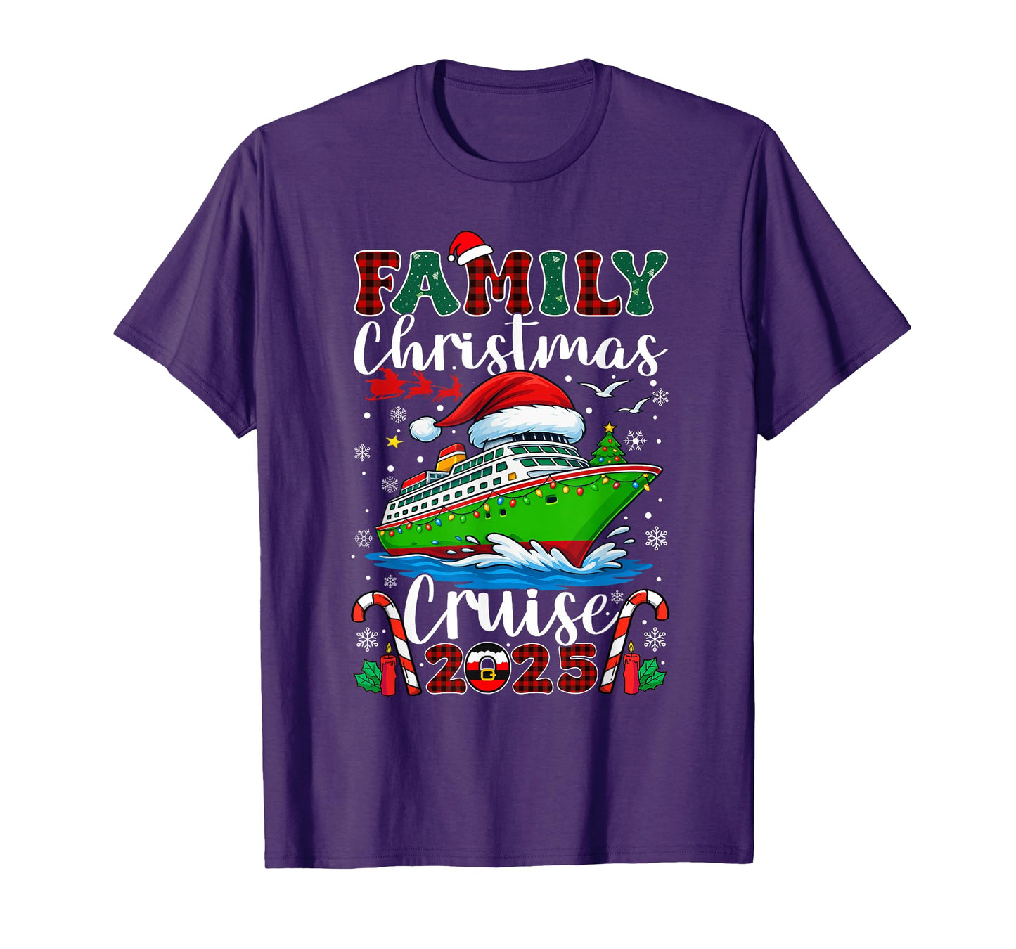 Family Christmas Cruise 2025 Matching Cruise Holiday Holiday T-Shirt