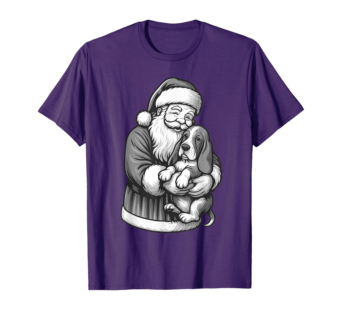 Basset Hound Santa Claus Christmas Dog Lover T-Shirt