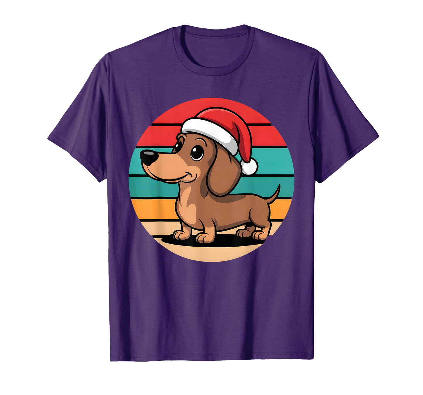 Funny Father Christmas Xmas Dachshund Dogs Party Costume T-Shirt