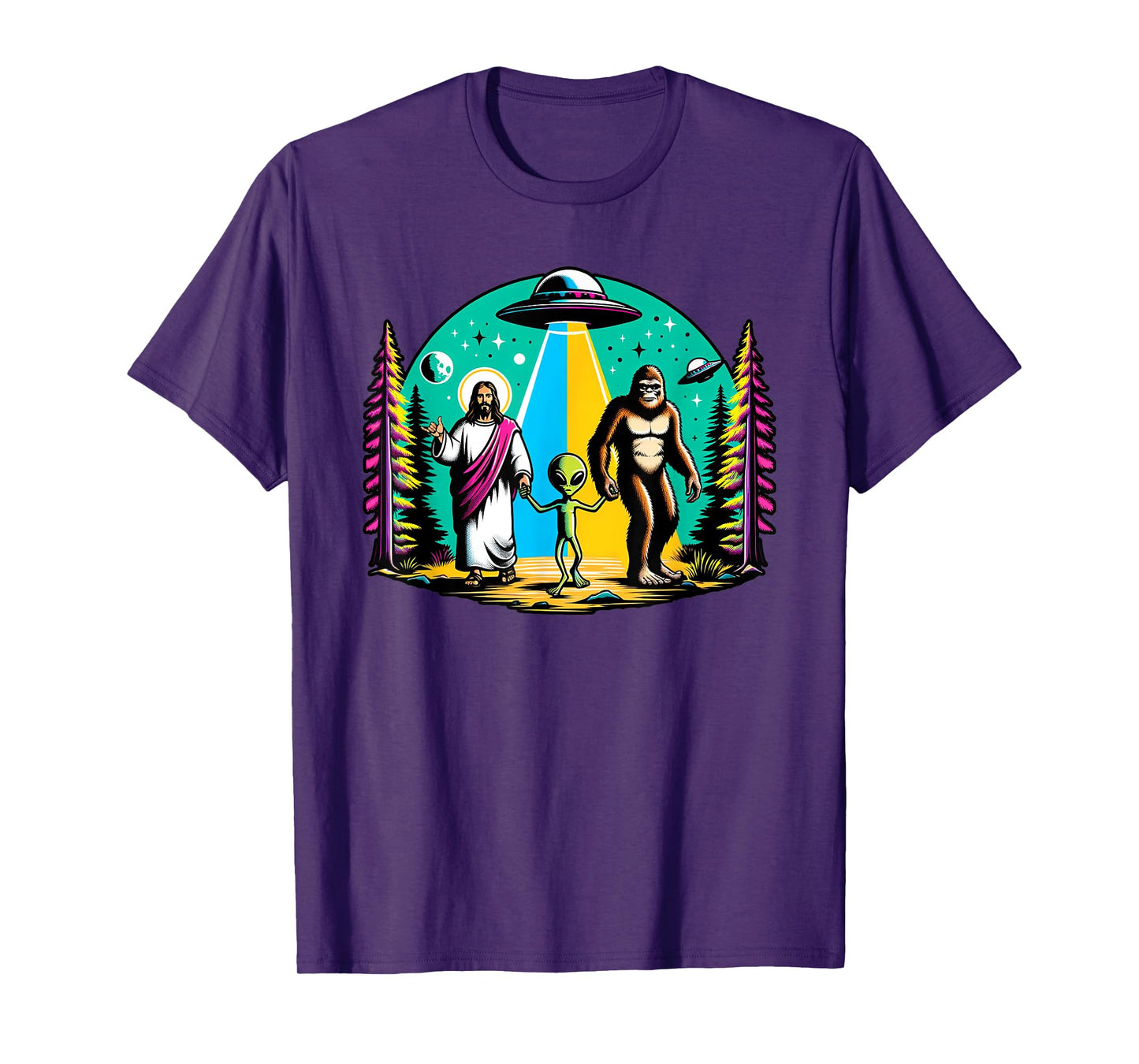 Jesus, Alien, Bigfoot and UFO's T-Shirt