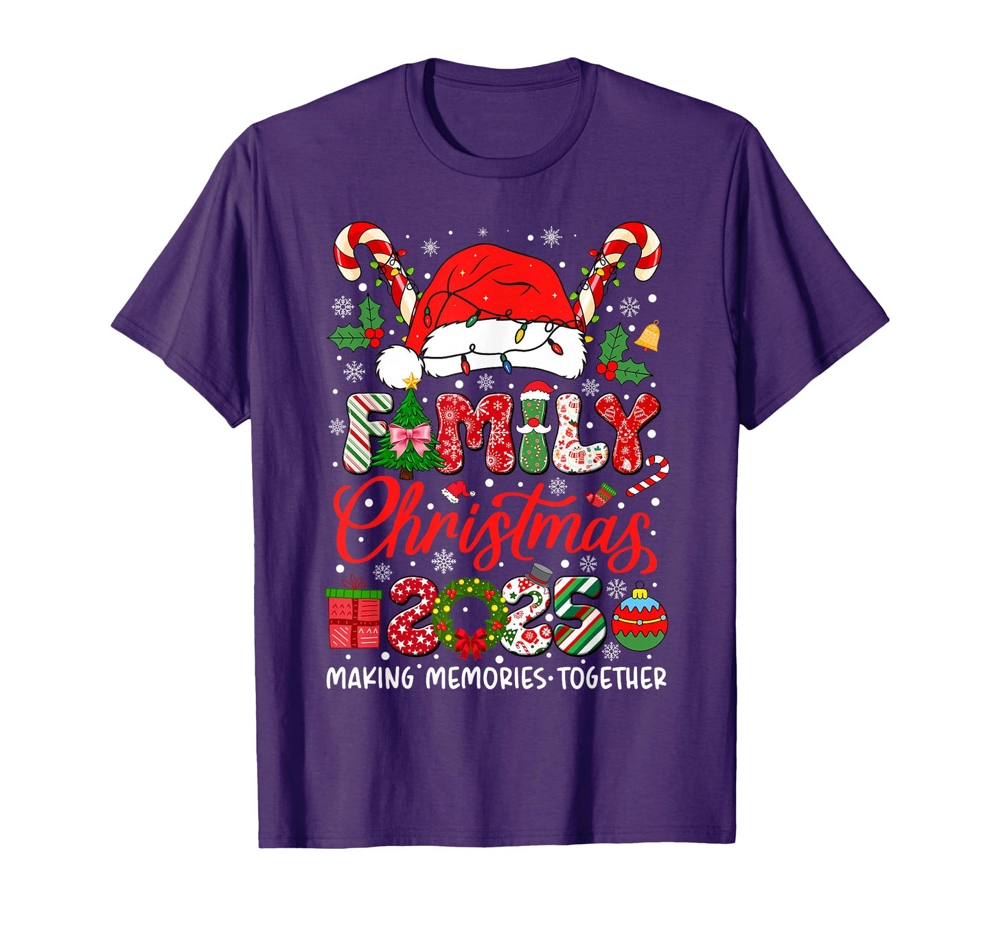Family Christmas 2025 Matching Outfit Xmas Squad Santa T-Shirt