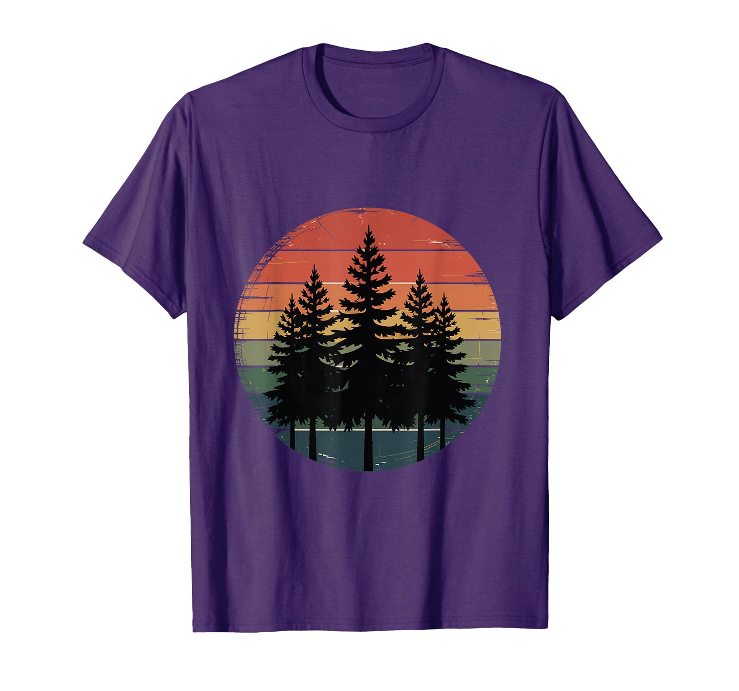 Mens Graphic Tees Vintage Real Tree Retro Forest Nature T-Shirt