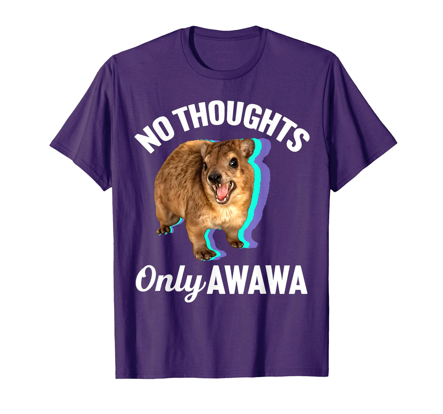 No Thoughts Only Awawa - Angry Screaming Hyrax Meme T-Shirt