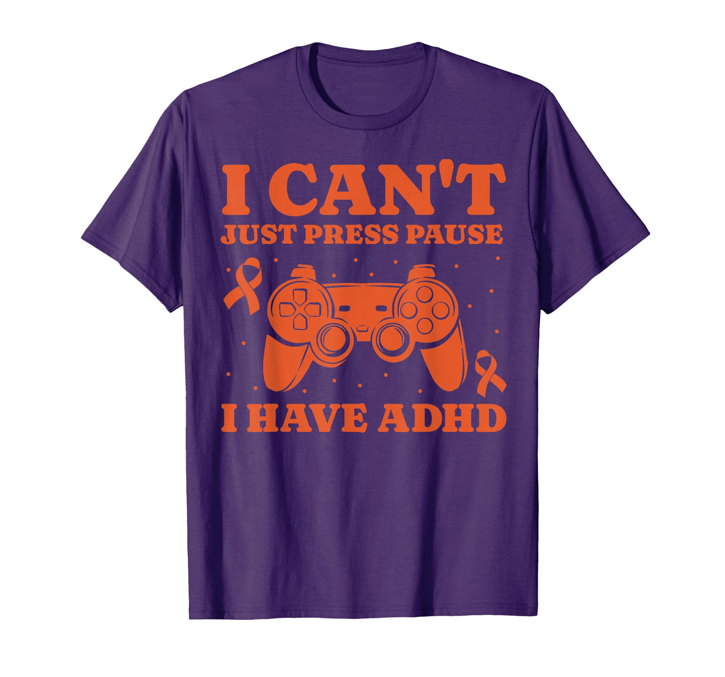 Can't Just Pause Gamer ADHD Awareness Kids Boys Video Gaming T-Shirt