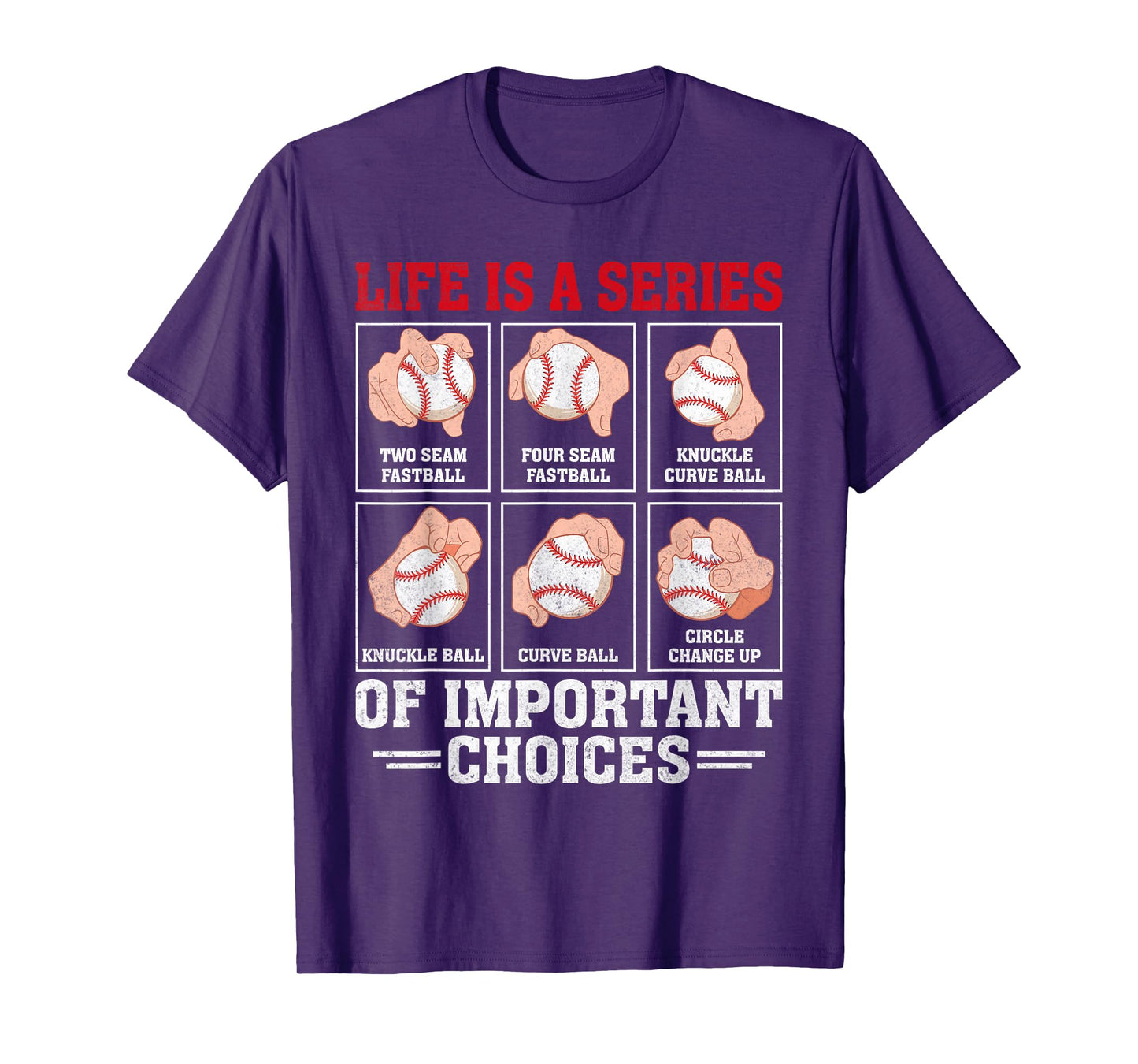 Types of Baseball Pitches Shirt Funny Life Choices Pitcher T-Shirt