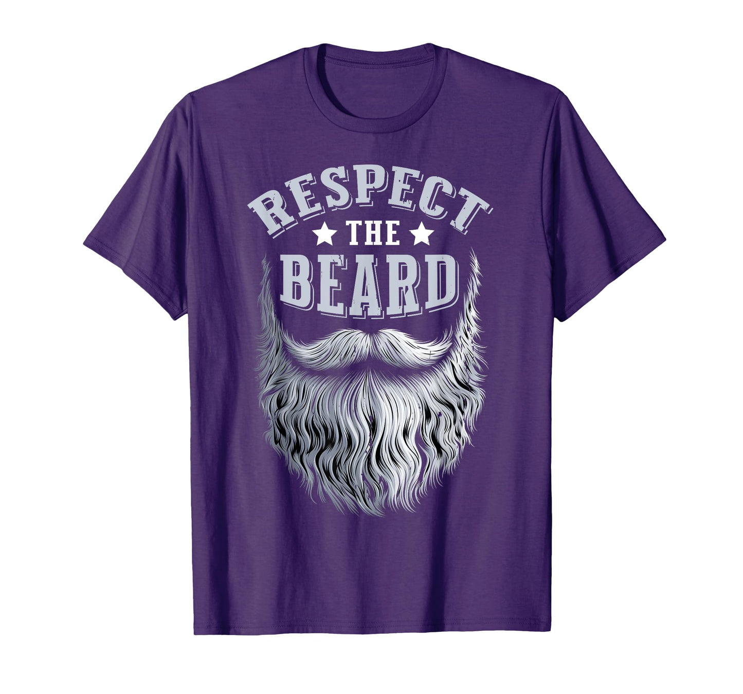 Respect The Beard Vintage Bearded Man Husband T-Shirt