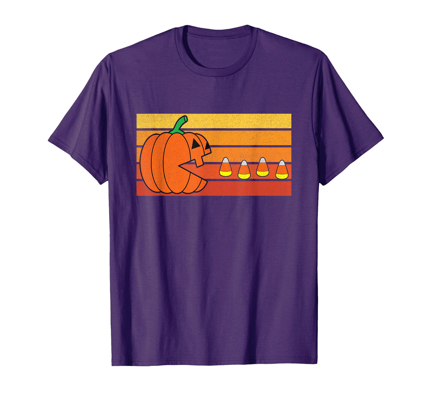 Pumpkin Eating Candy Corn Funny Candy Costume Halloween T-Shirt