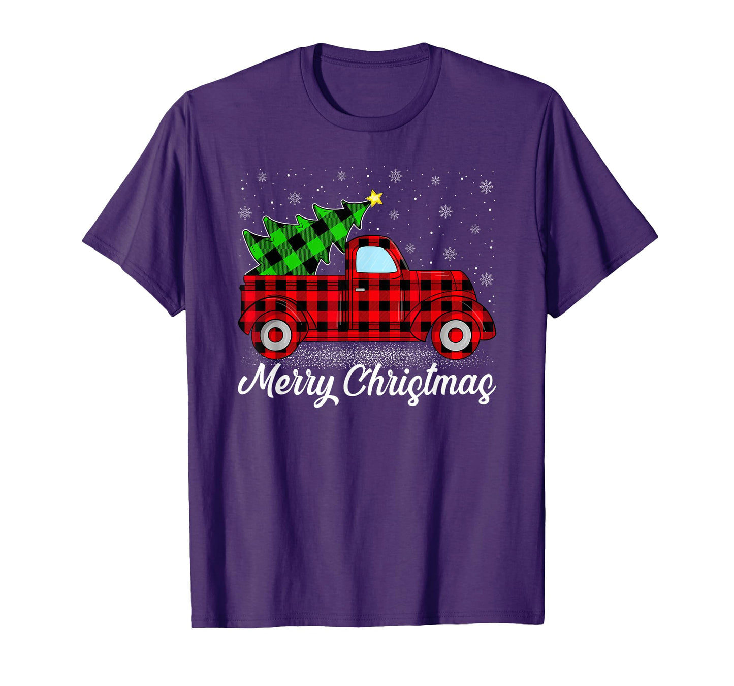 Red Truck Christmas Tree Matching Family Xmas Pajamas T-Shirt