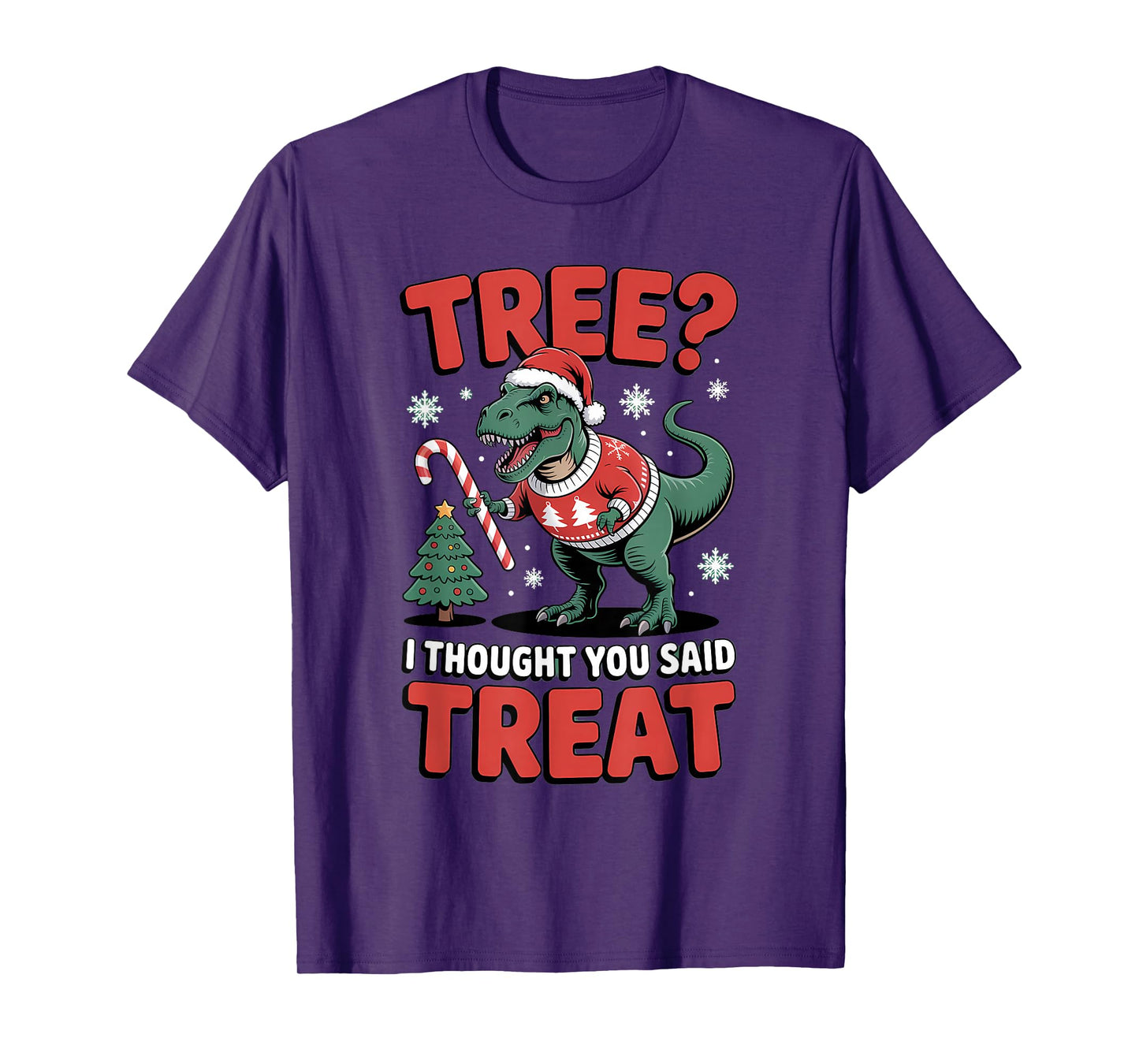 Tree I Thought You Said Treat Funny Dino T-Shirt