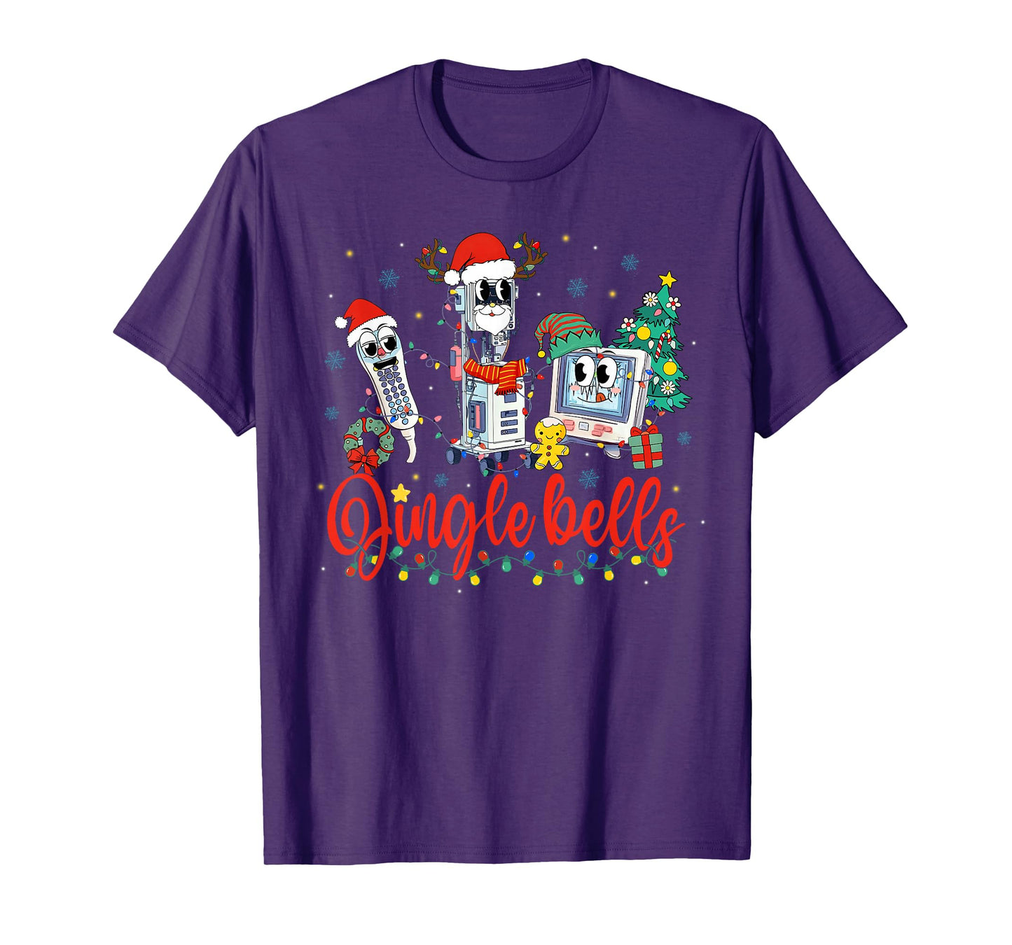 Funny Jingle Bells Telemetry Nurse Christmas Tech Nursing T-Shirt