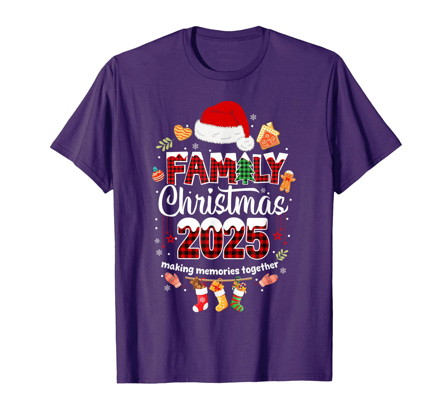 Family Christmas 2025 Matching Squad Santa Elf Funny Xmas T-Shirt