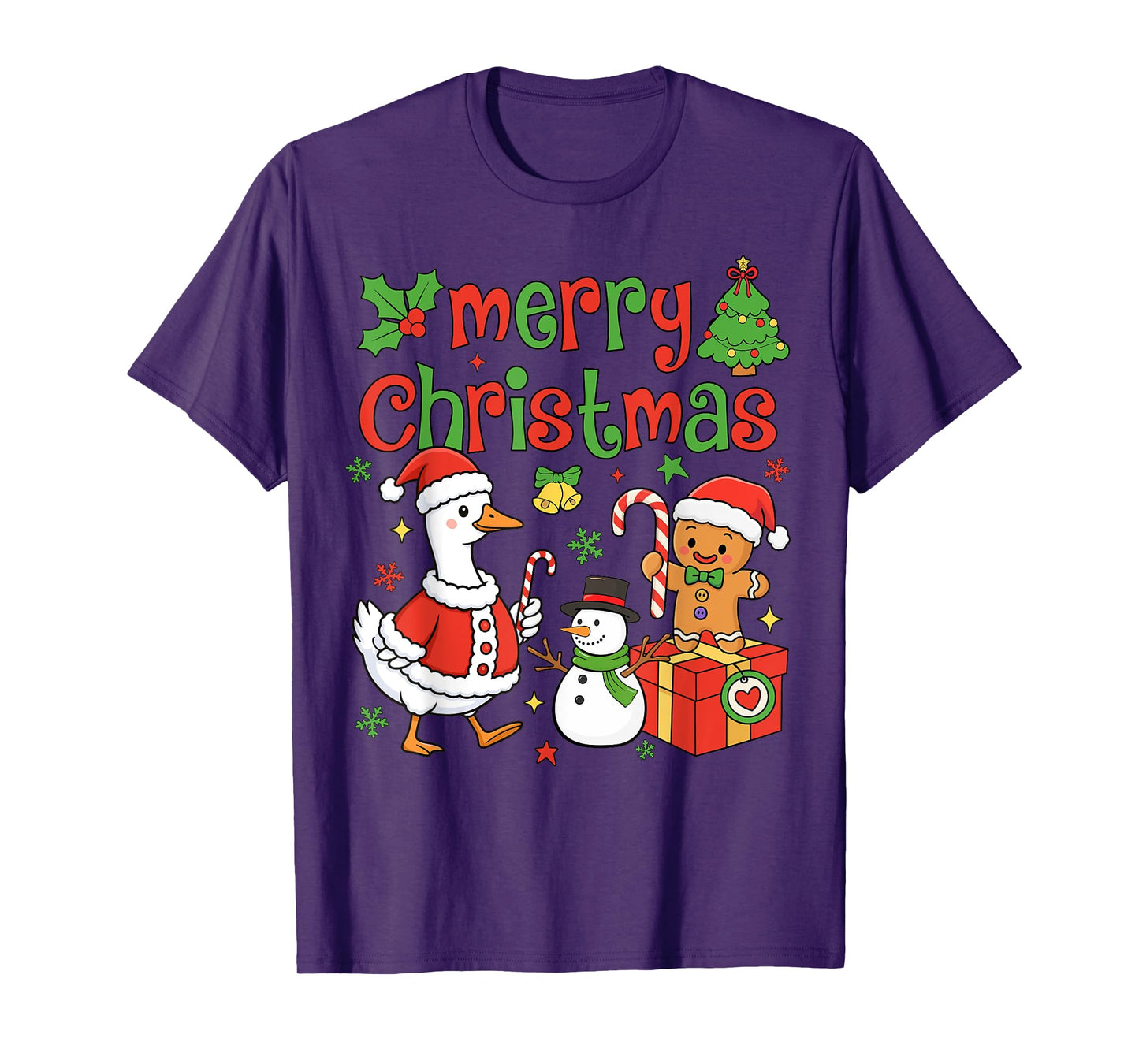 Merry Christmas Funny Merry Goosemas Christmas Silly Goose T-Shirt