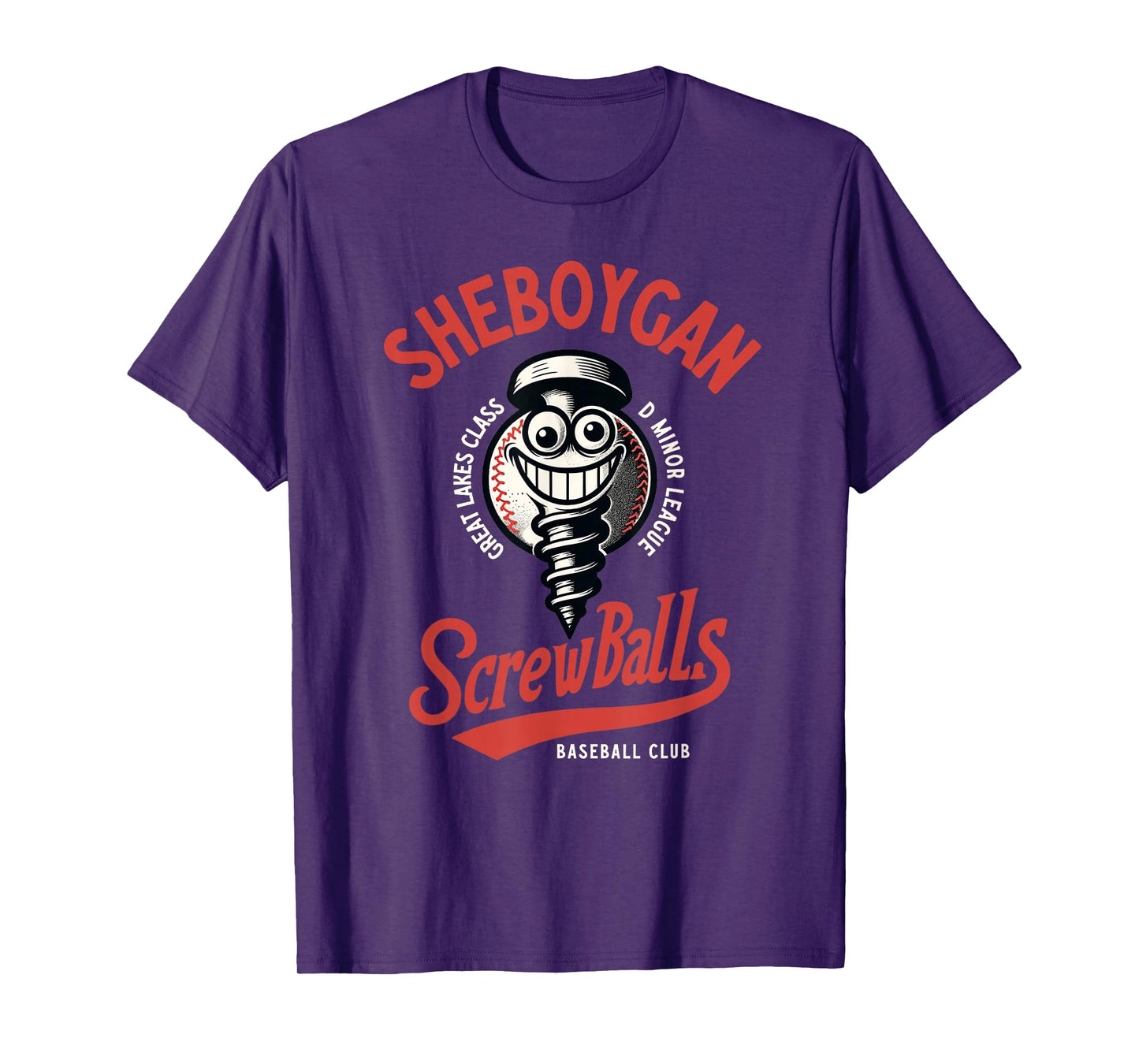 Sheboygan Screwballs Retro Minor League Baseball Team T-Shirt