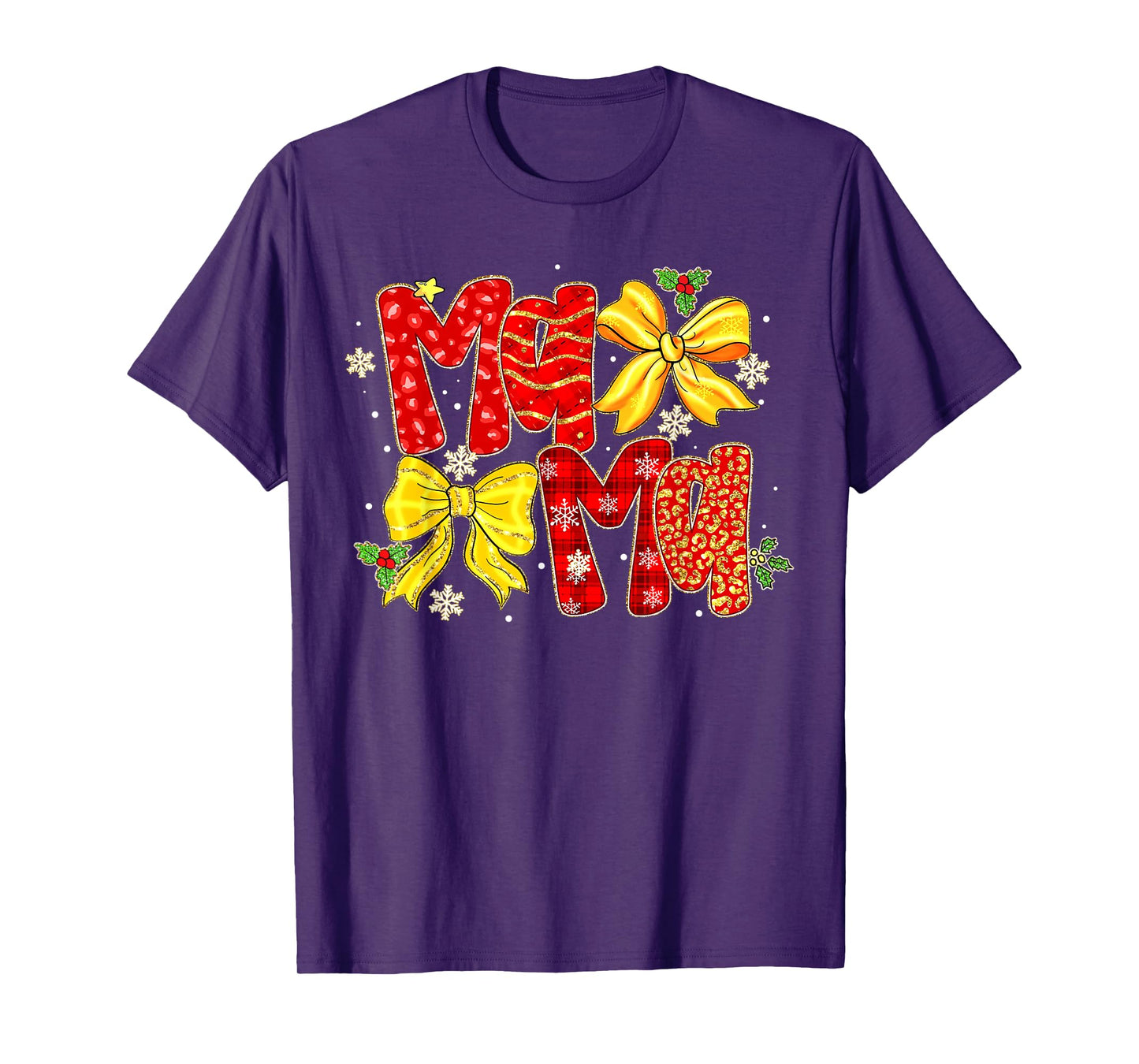 Mama Santa Christmas Family Matching Pajamas Xmas T-Shirt