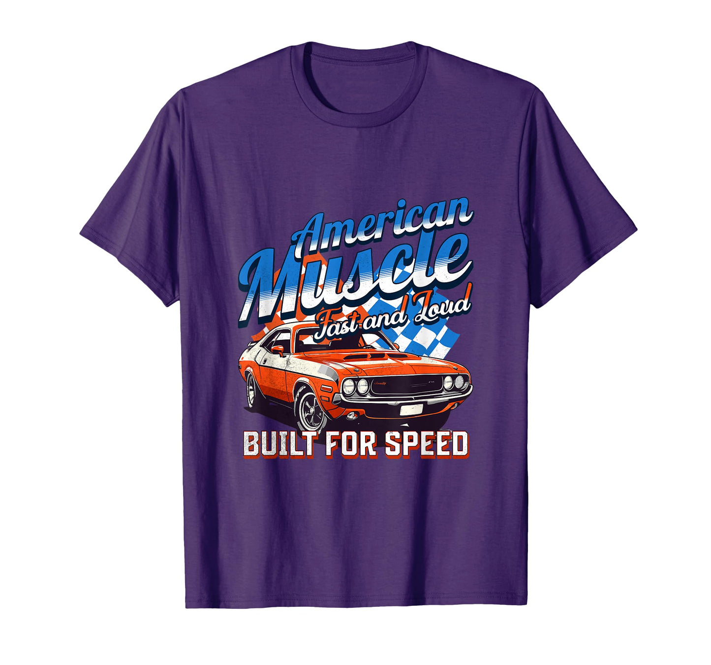 Vintage American Muscle Fast And Loud Classic Sports Car Men T-Shirt