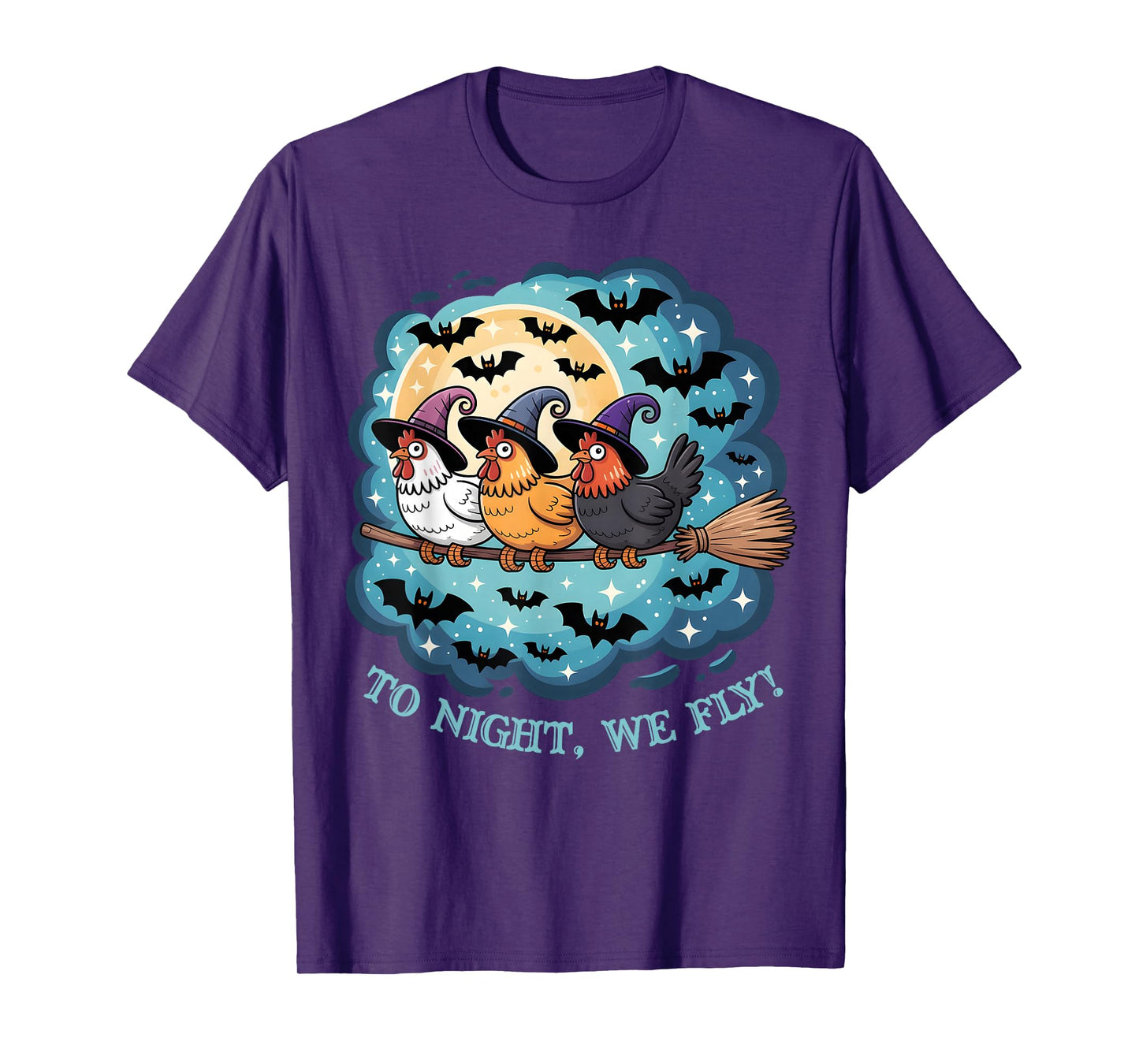 Tonight We Fly Funny Chicken Spooky Season Farm Halloween T-Shirt