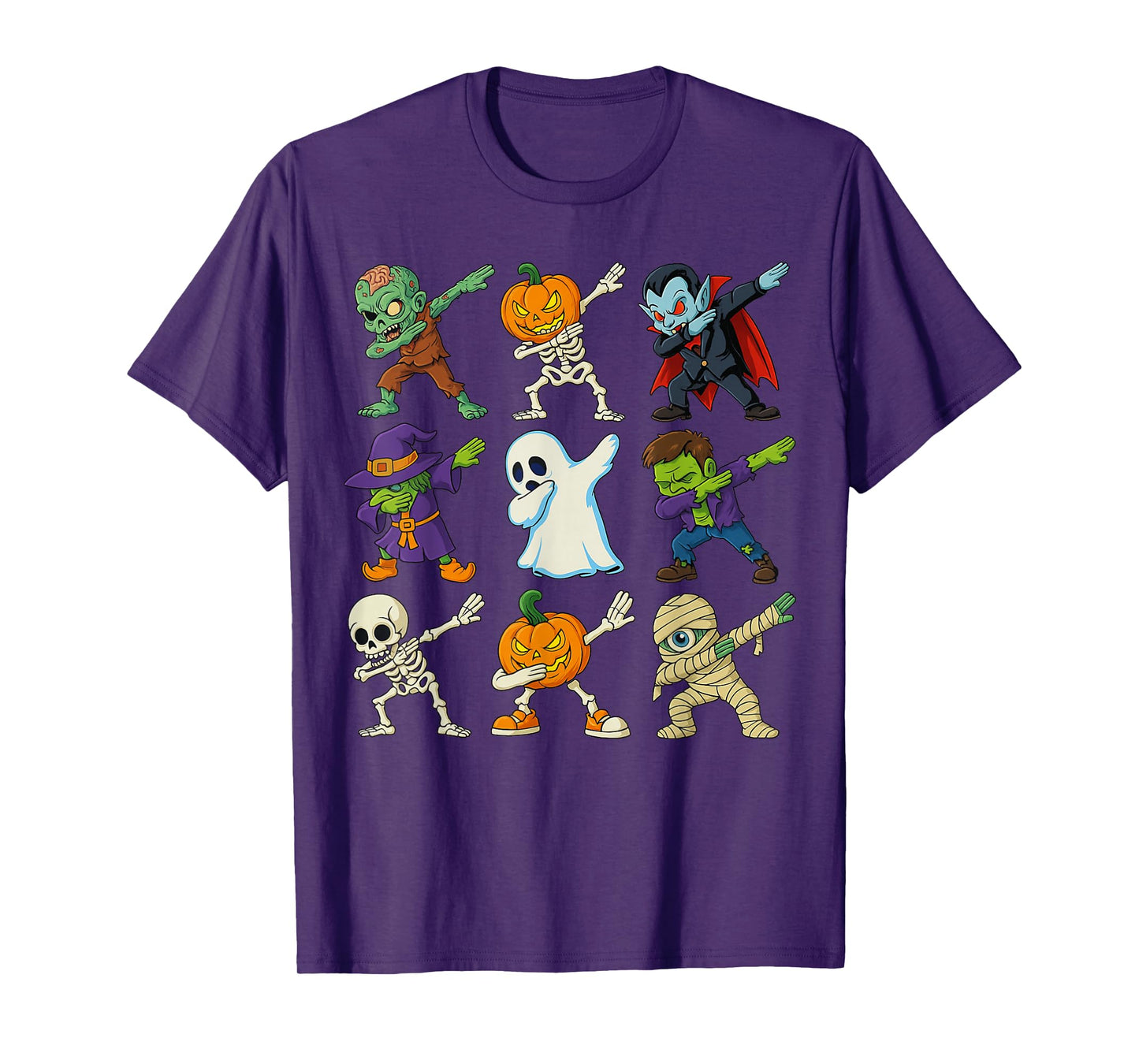 Dabbing Halloween Boys Skeleton Zombie Scary Pumpkin Mummy T-Shirt