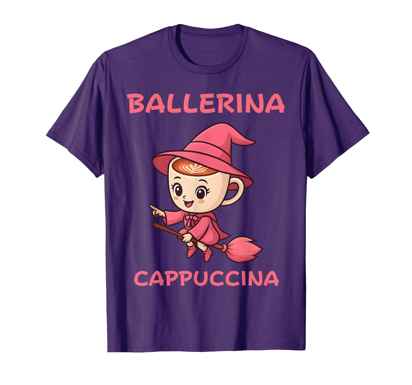 Ballerina Cappuccino Italian Brainrot Meme Witch Kids Girls T-Shirt