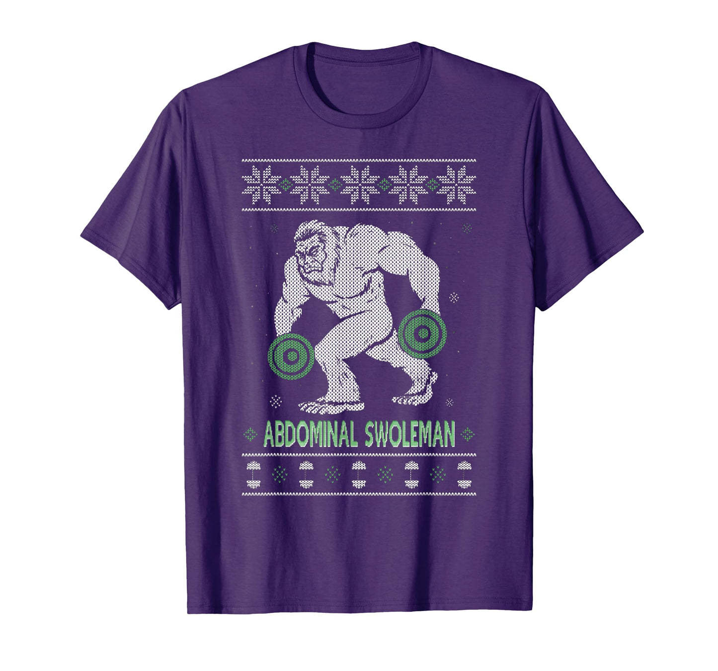 Abdominal Swoleman Christmas Gym Weightlifter T-Shirt