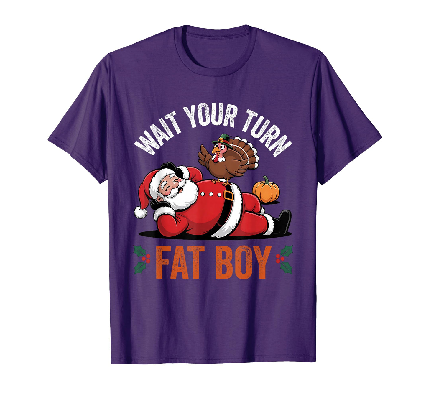 Funny Thanksgiving Christmas Turkey vs Santa for Men Women T-Shirt