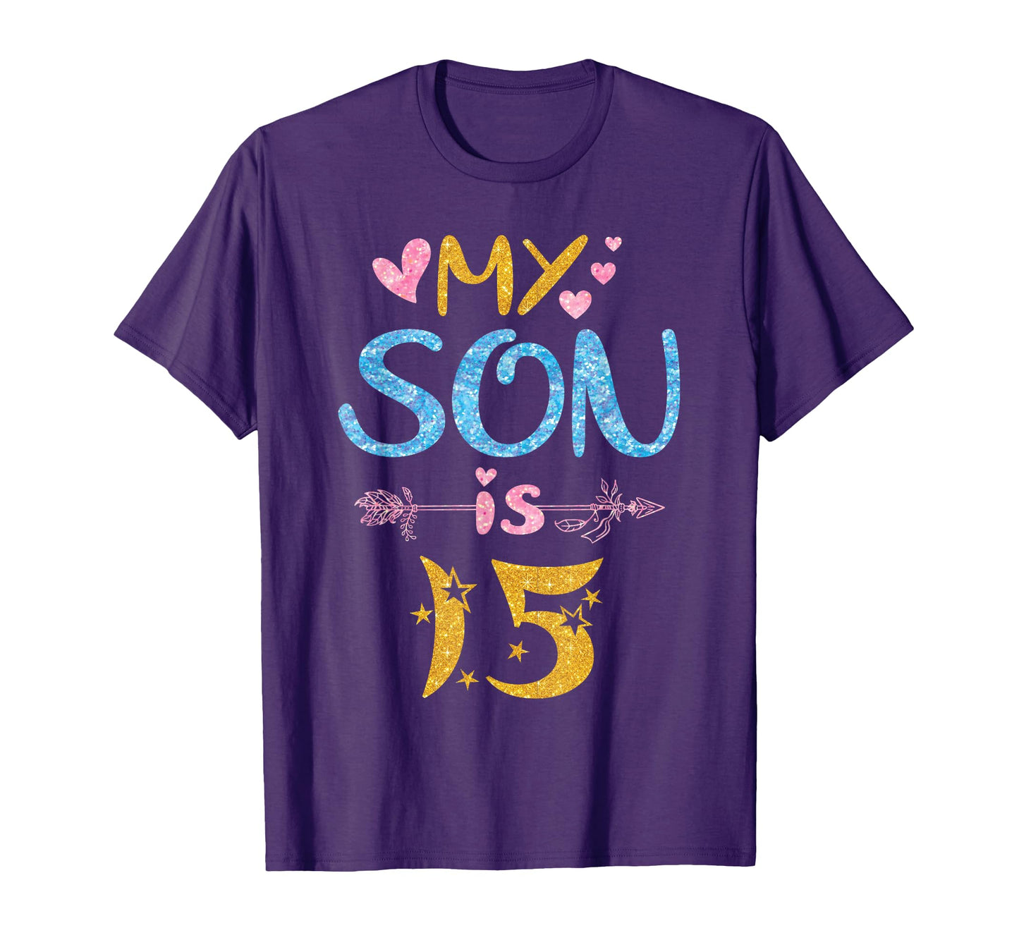Mother Father Mom Dad Happy Birthday My Son Is 15 Years Old T-Shirt