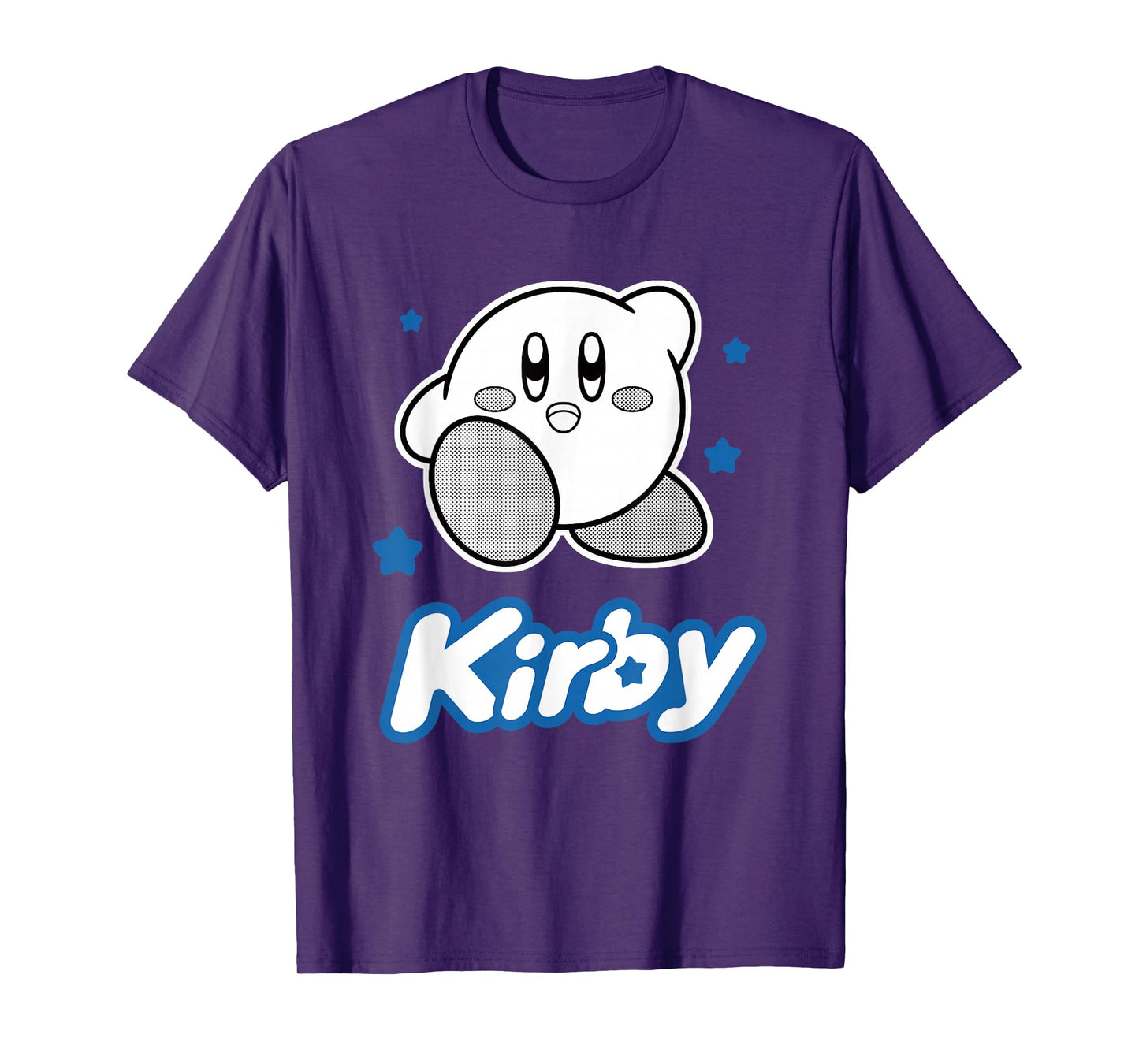 Kirby Blue Stars Big Character Portrait T-Shirt