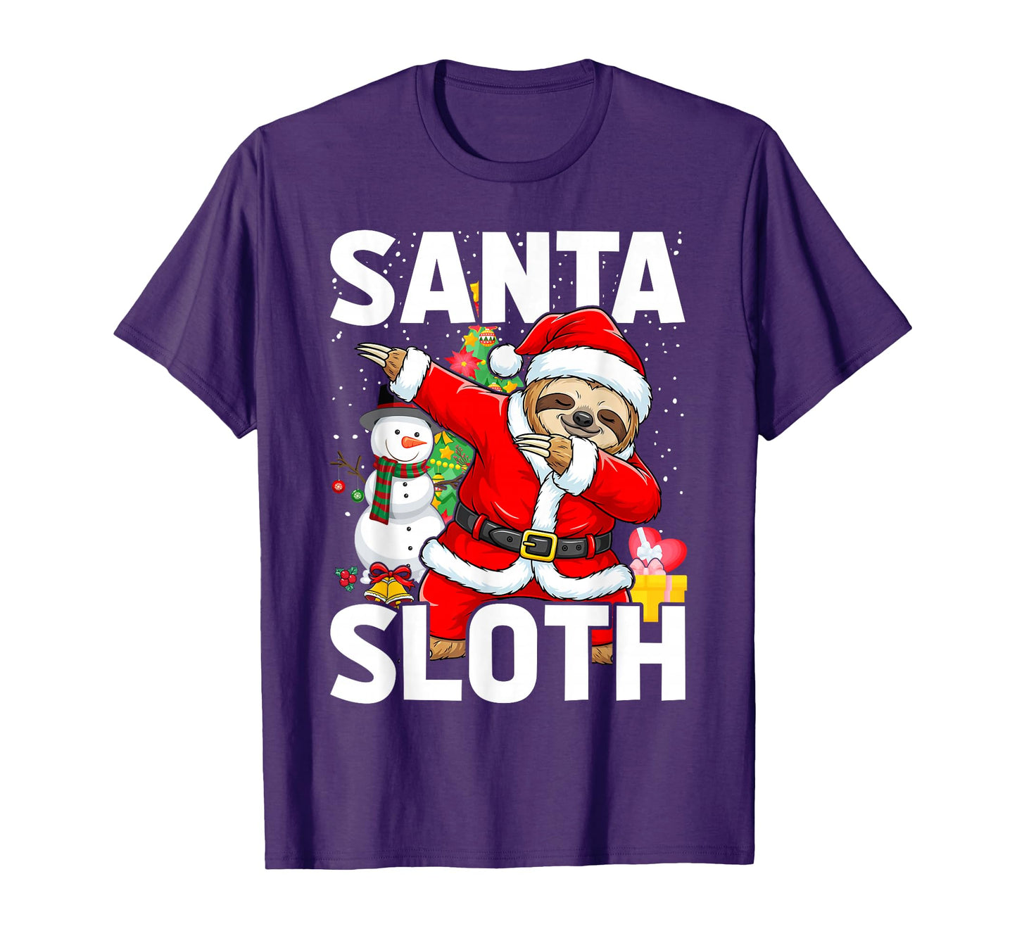 Dabbing Santa Sloth Merry Slothmas Christmas Kids Pajama T-Shirt