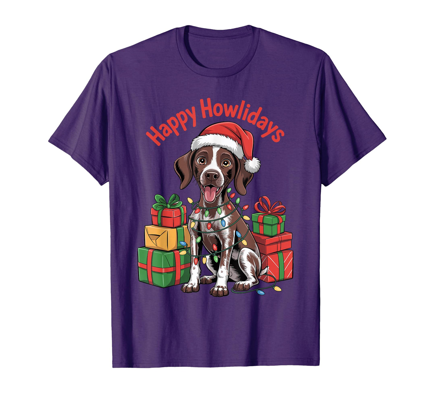 German Shorthaired Pointer Christmas GSP Dog Lover T-Shirt