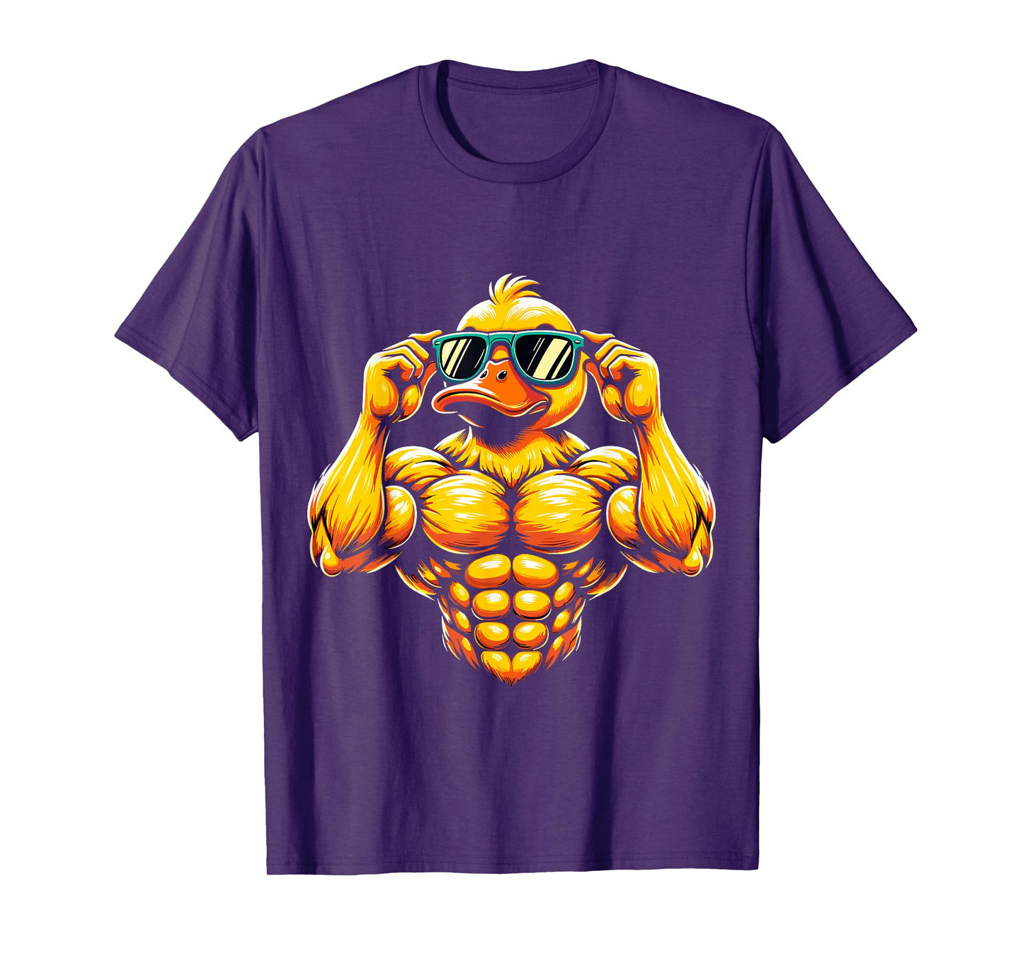 cool Rubber Duck Muscular Fitness Gym Duck T-Shirt
