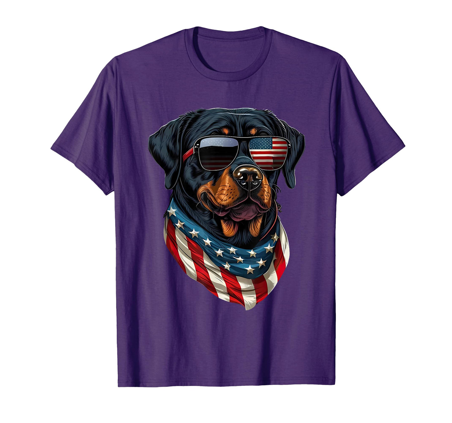 Rottweiler 4th of July American Flag Glasses Stay cool Men T-Shirt