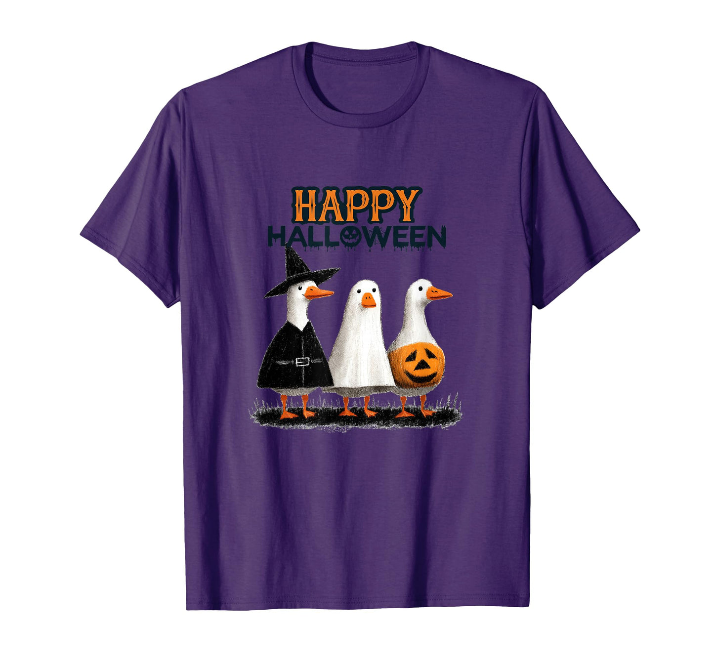 Funny Halloween Goose, Witch Ghost Cute Pet Costume T-Shirt