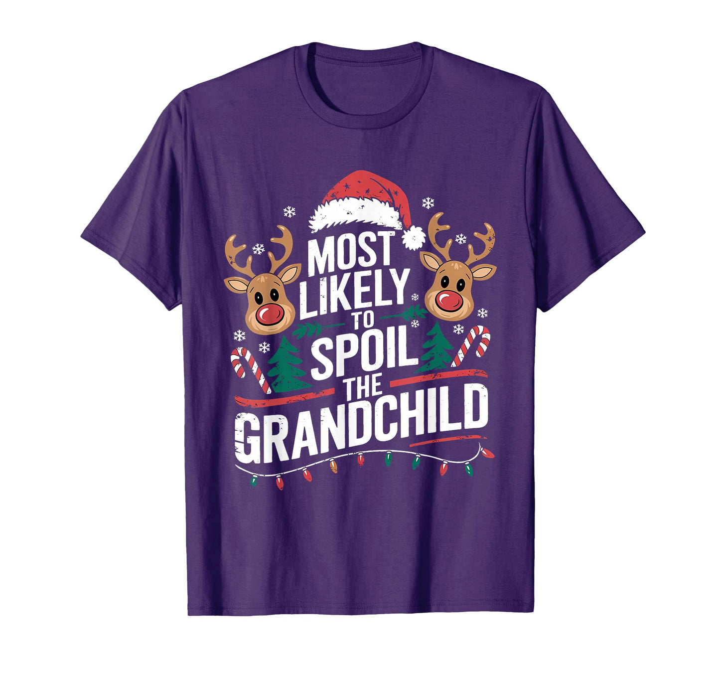 Most Likely to Spoil The Grandchild Christmas Party Funny T-Shirt