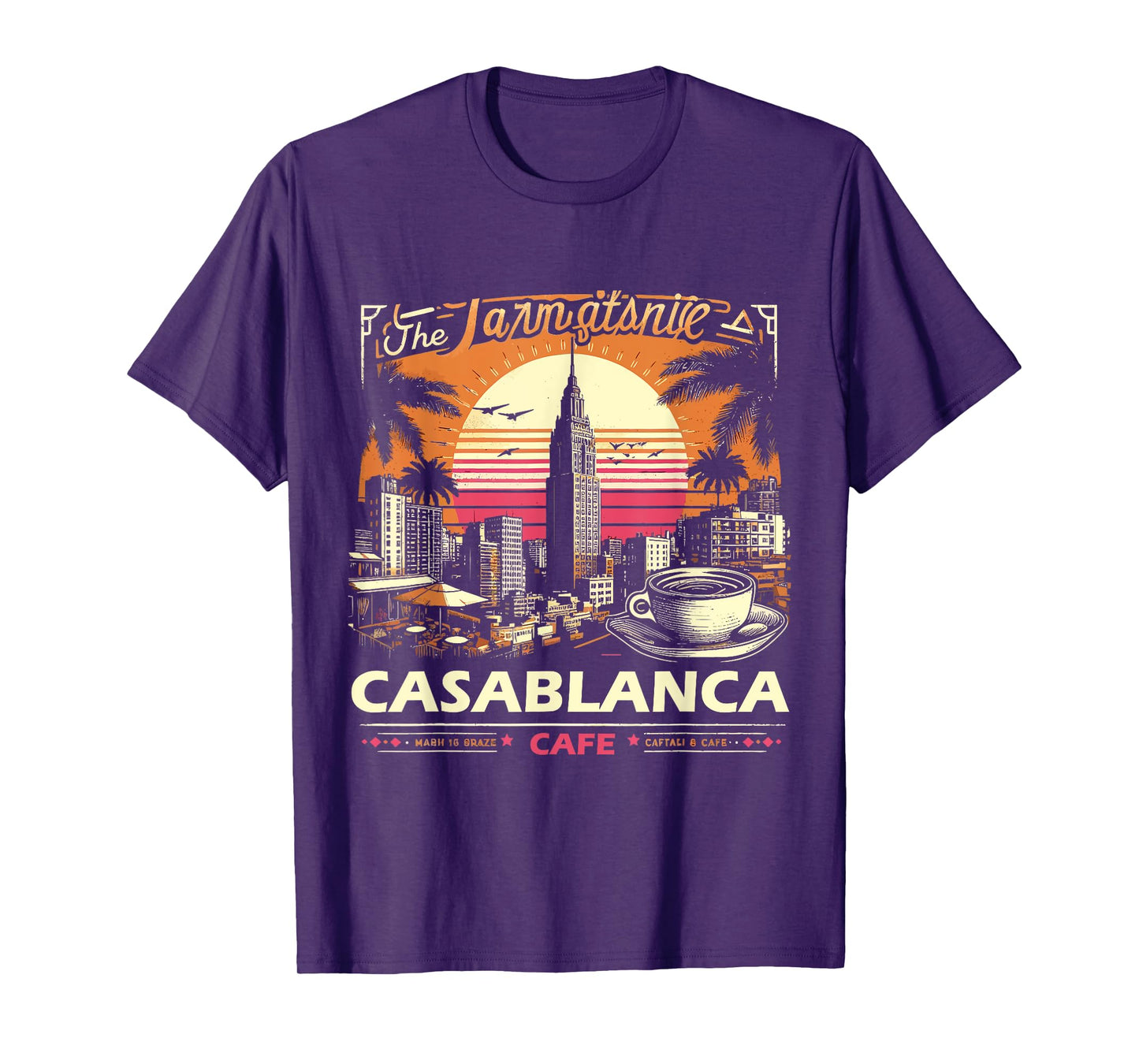 Vintage Casablanca Skyline Cafe T-Shirt