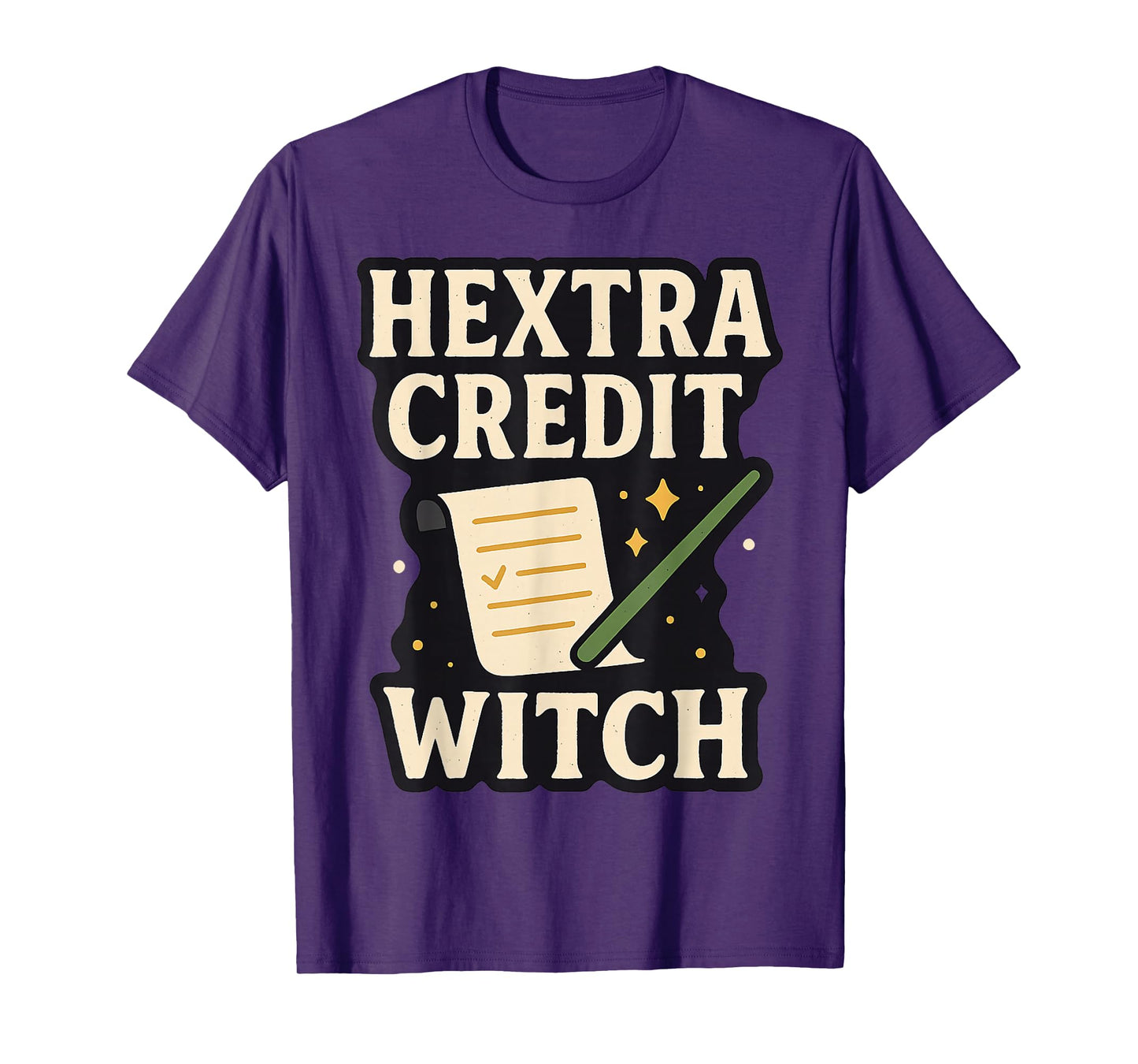 Hextra Credit Witch Funny School Pun Magical Humor Tee T-Shirt