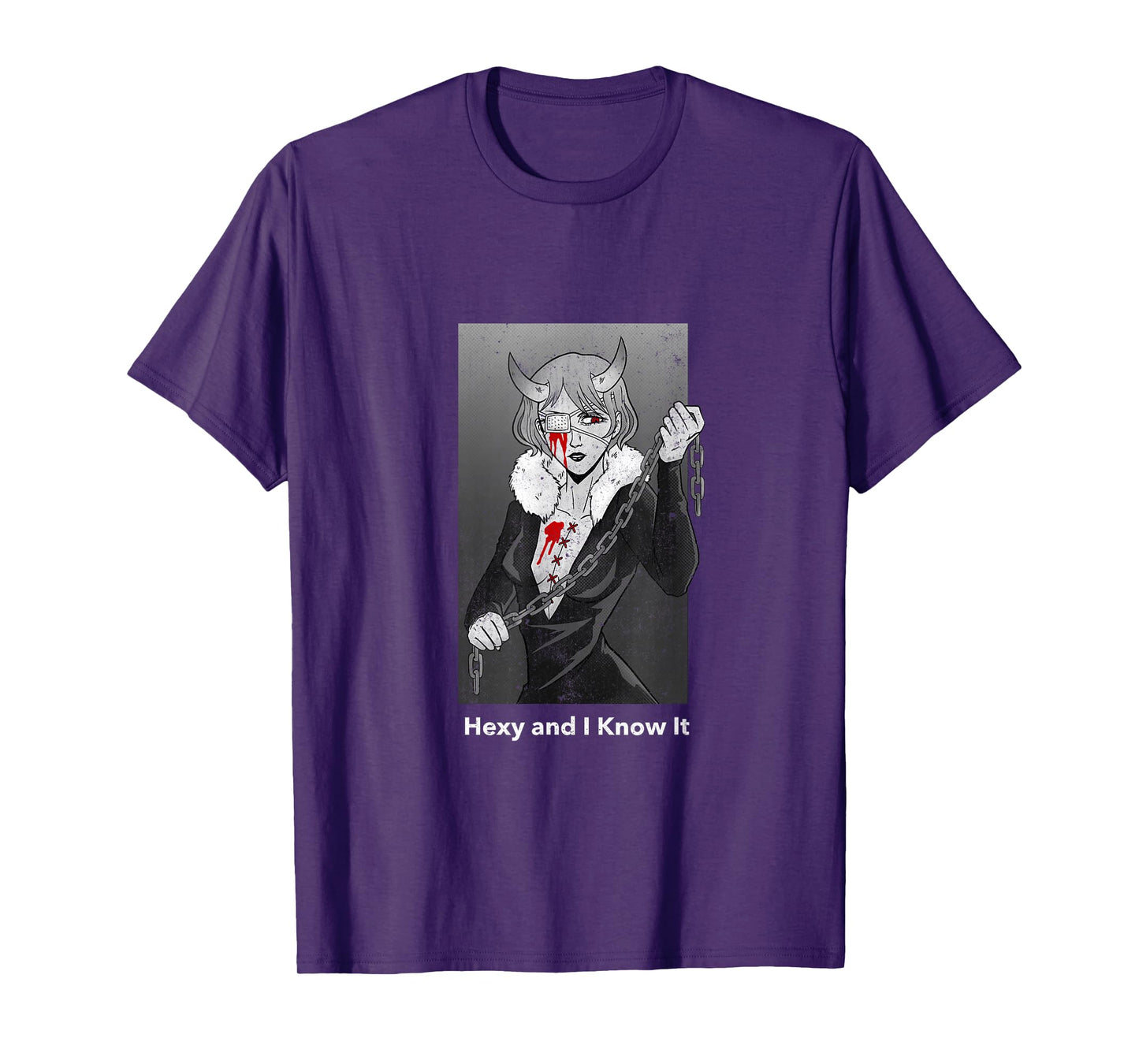 Hexy and I Know It Demon Girl Anime Gothic Witch Humor T-Shirt