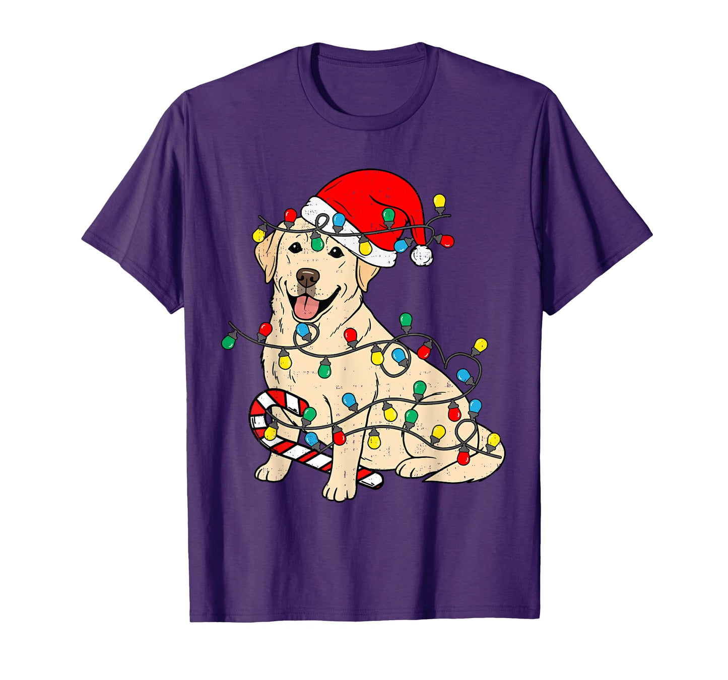 Labrador Retriever Dog Christmas Lights Xmas Pet Dog Lover T-Shirt