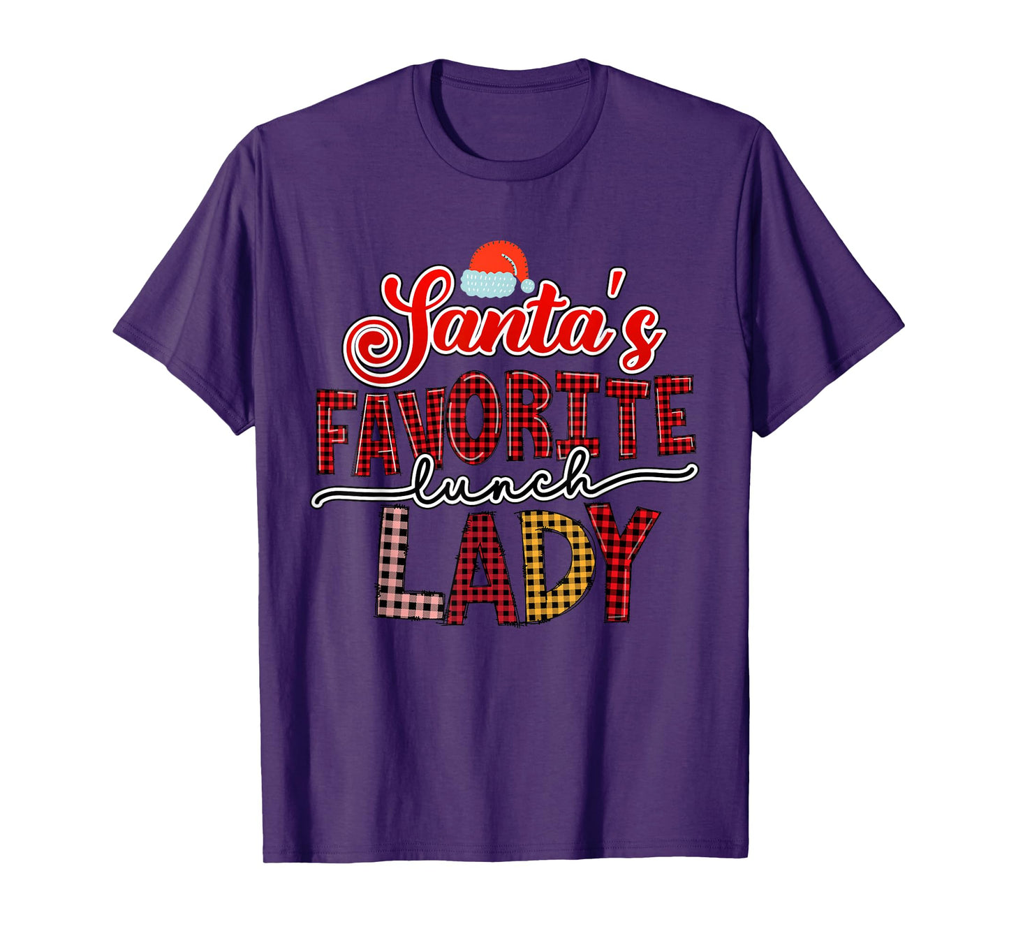 Santa Favorite Cafeteria Christmas Lunch Lady Back to School T-Shirt