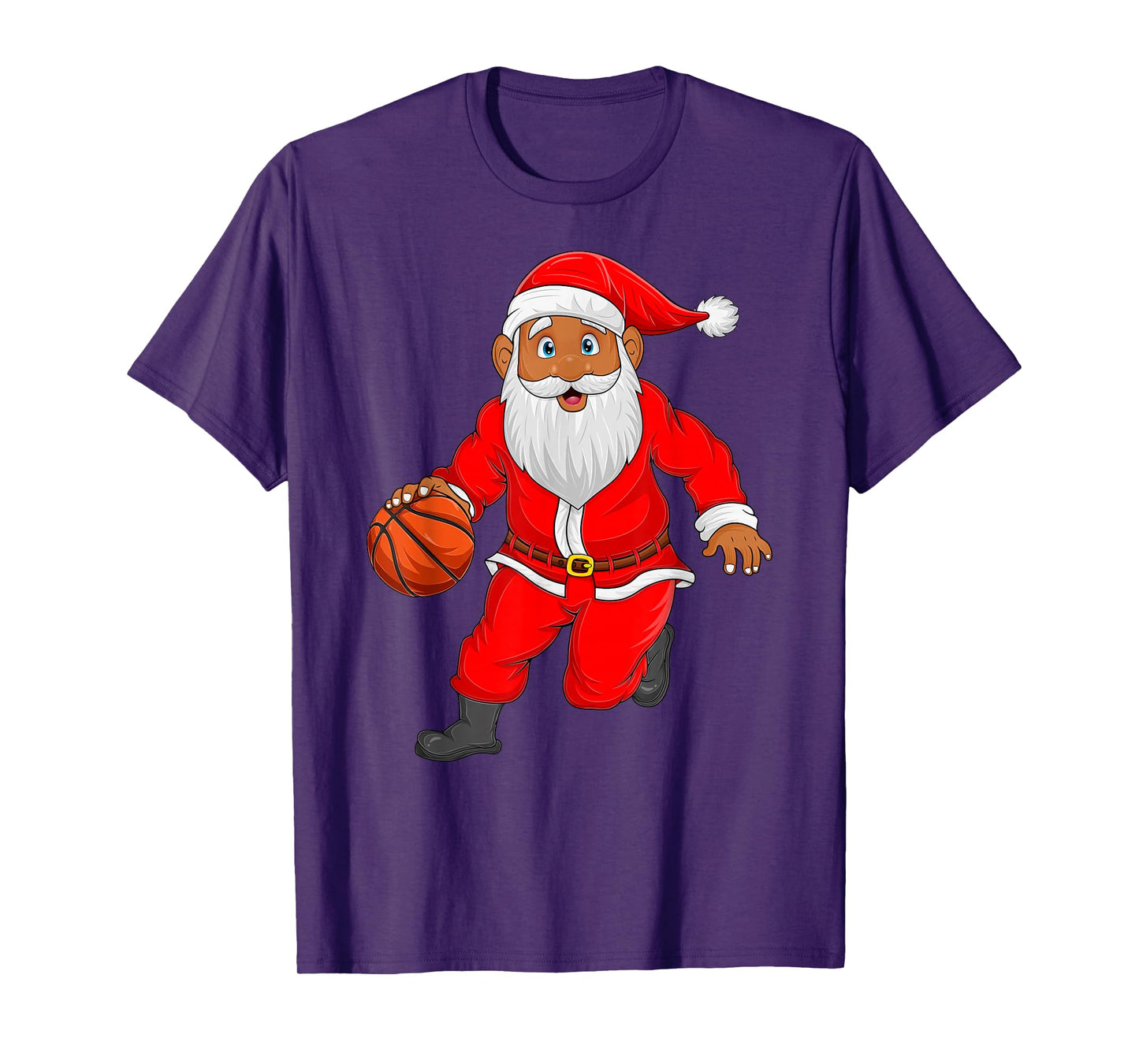 Basketball Player Santa Christmas Pajamas Funny Xmas T-Shirt