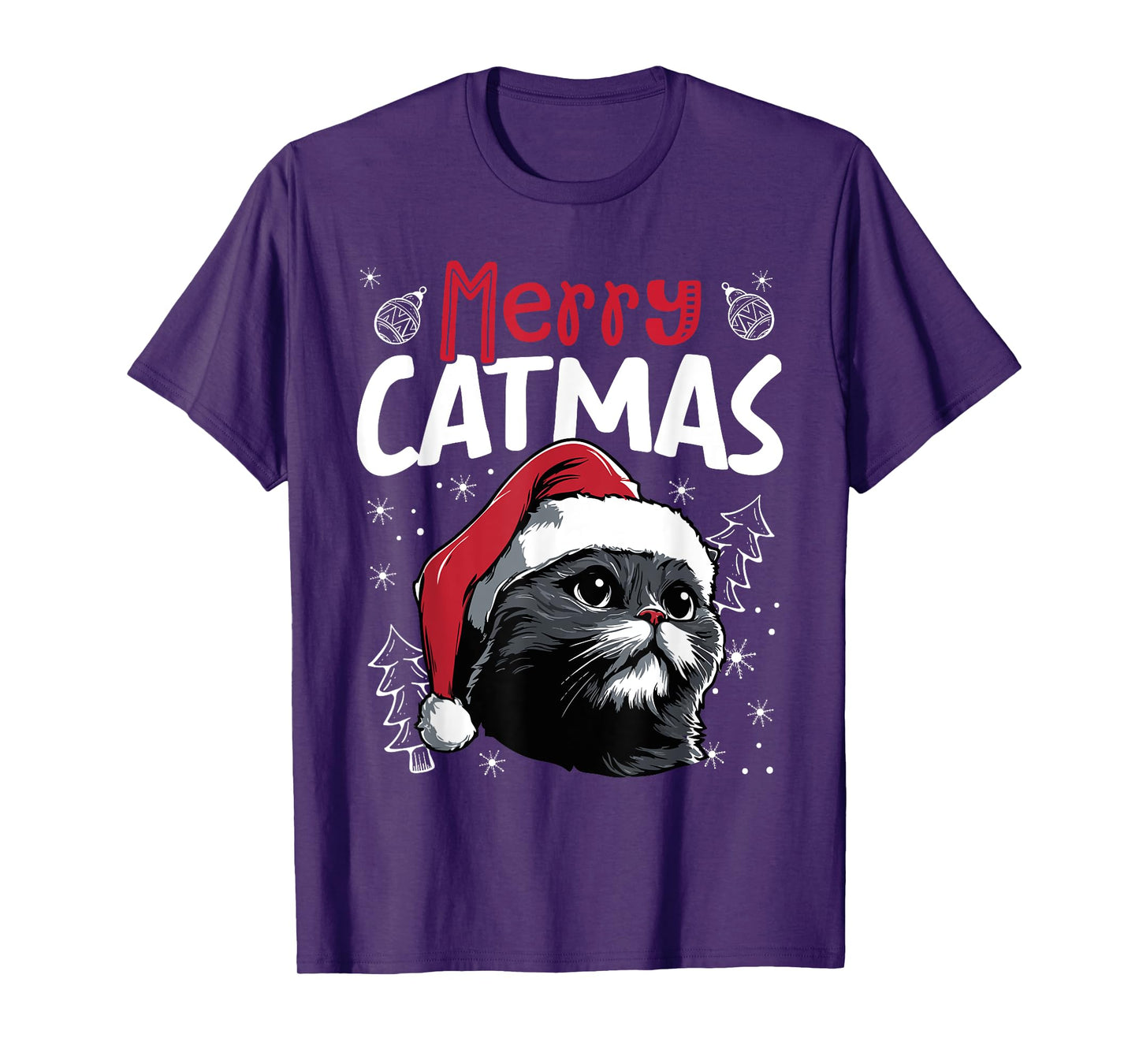Merry Catmas Funny Christmas Cat T-Shirt