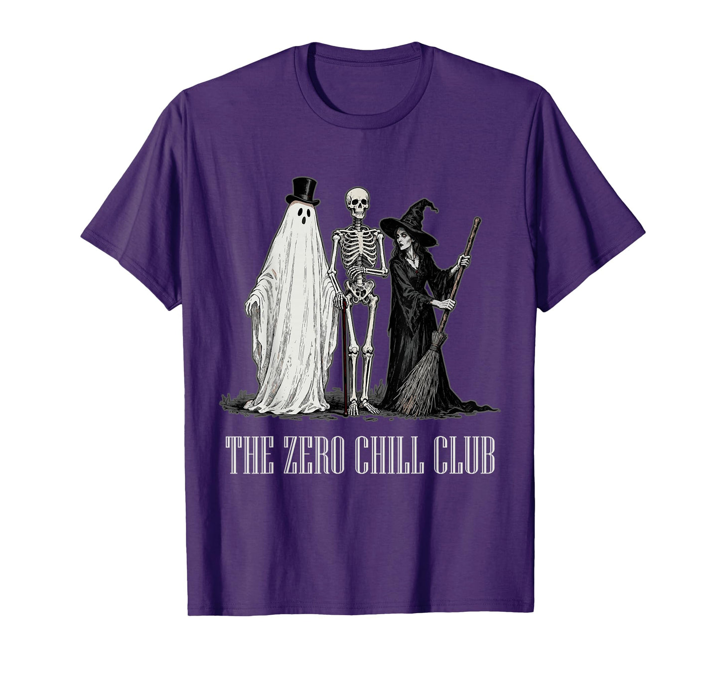 Gothmas Halloween Christmas Gothic Academia Zero Chill Club T-Shirt