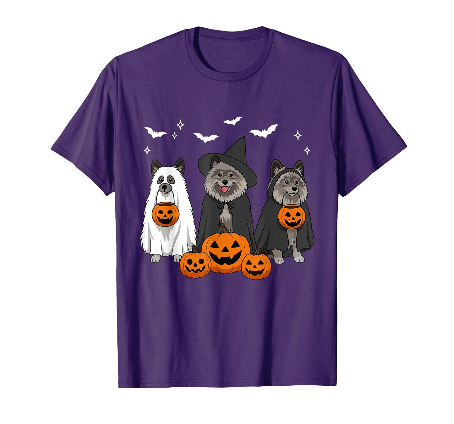 Trick Or Treat Keeshond Halloween Witch Keeshond Dog Mom T-Shirt
