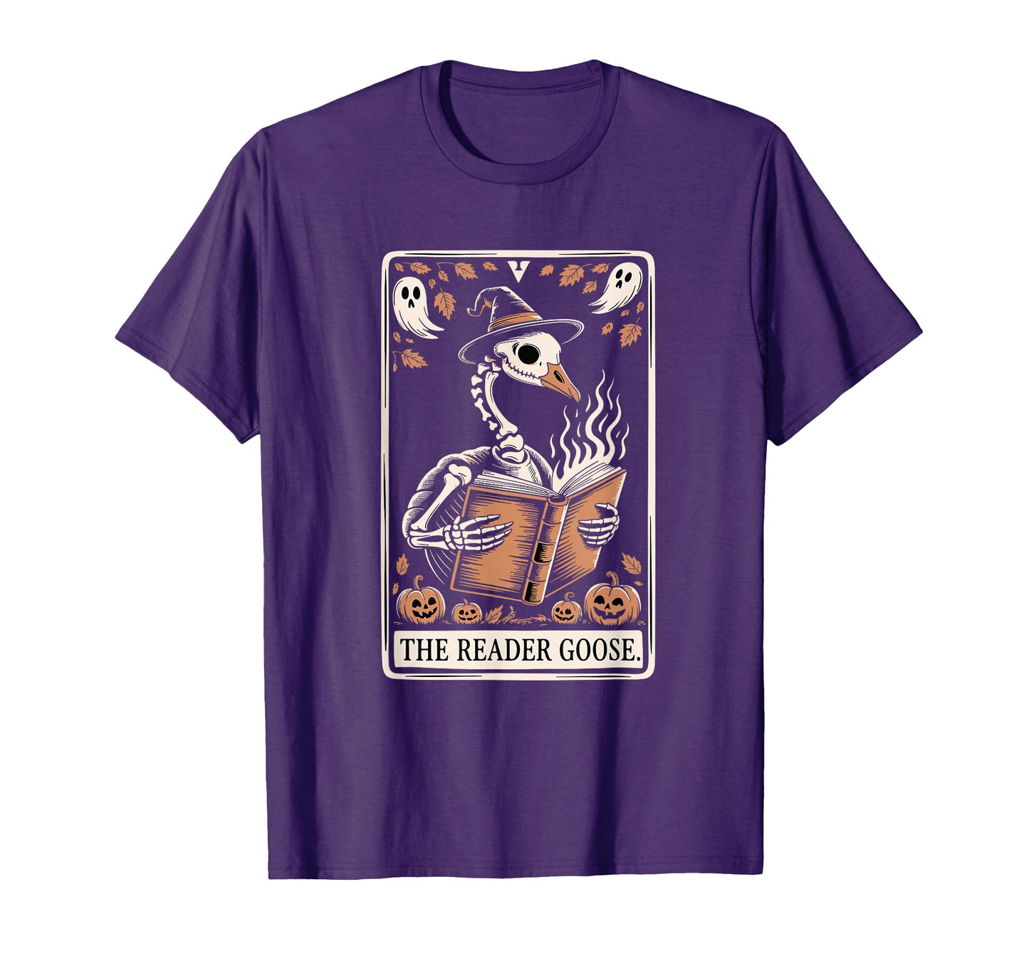 The Reader Goose Spooky Halloween Tarot Card T-Shirt