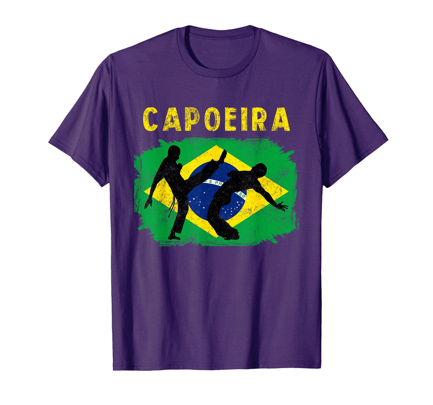 Vintage Capoeira Brazilian Flag Martial Arts Dance Fighter T-Shirt