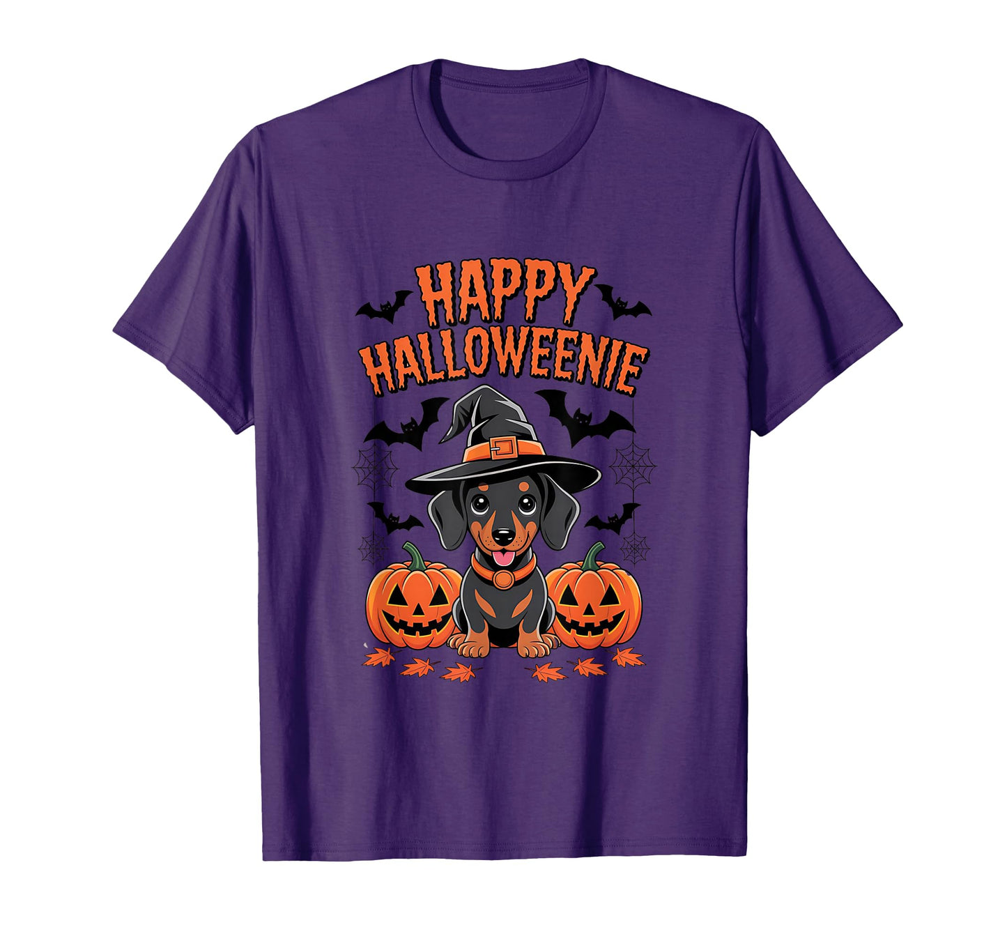Happy Halloweenie Dachshund Witch T-Shirt
