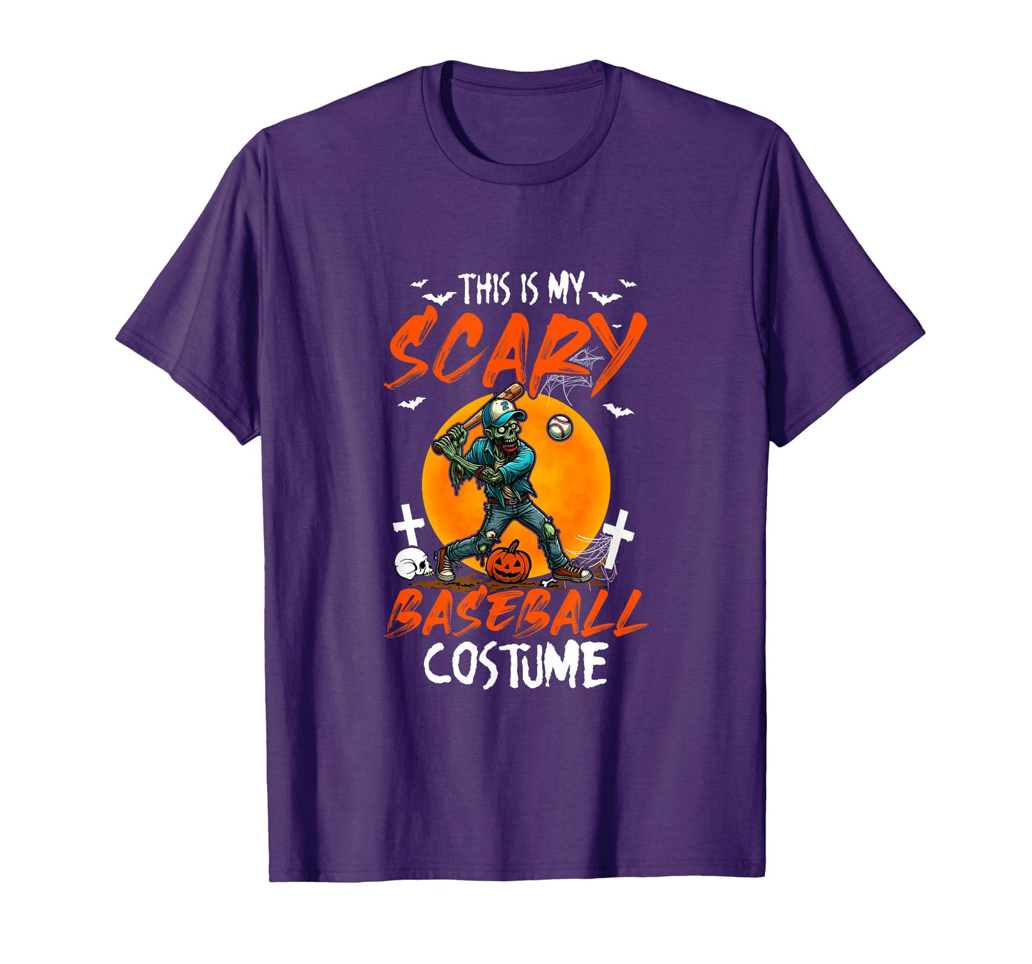 My Scary Baseball Costume Halloween Player Matching Team T-Shirt