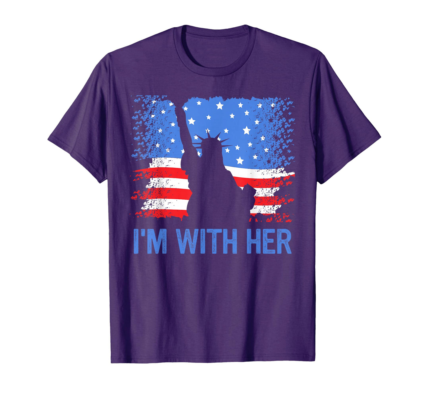 4th of July I'm With Her USA American Flag T-Shirt