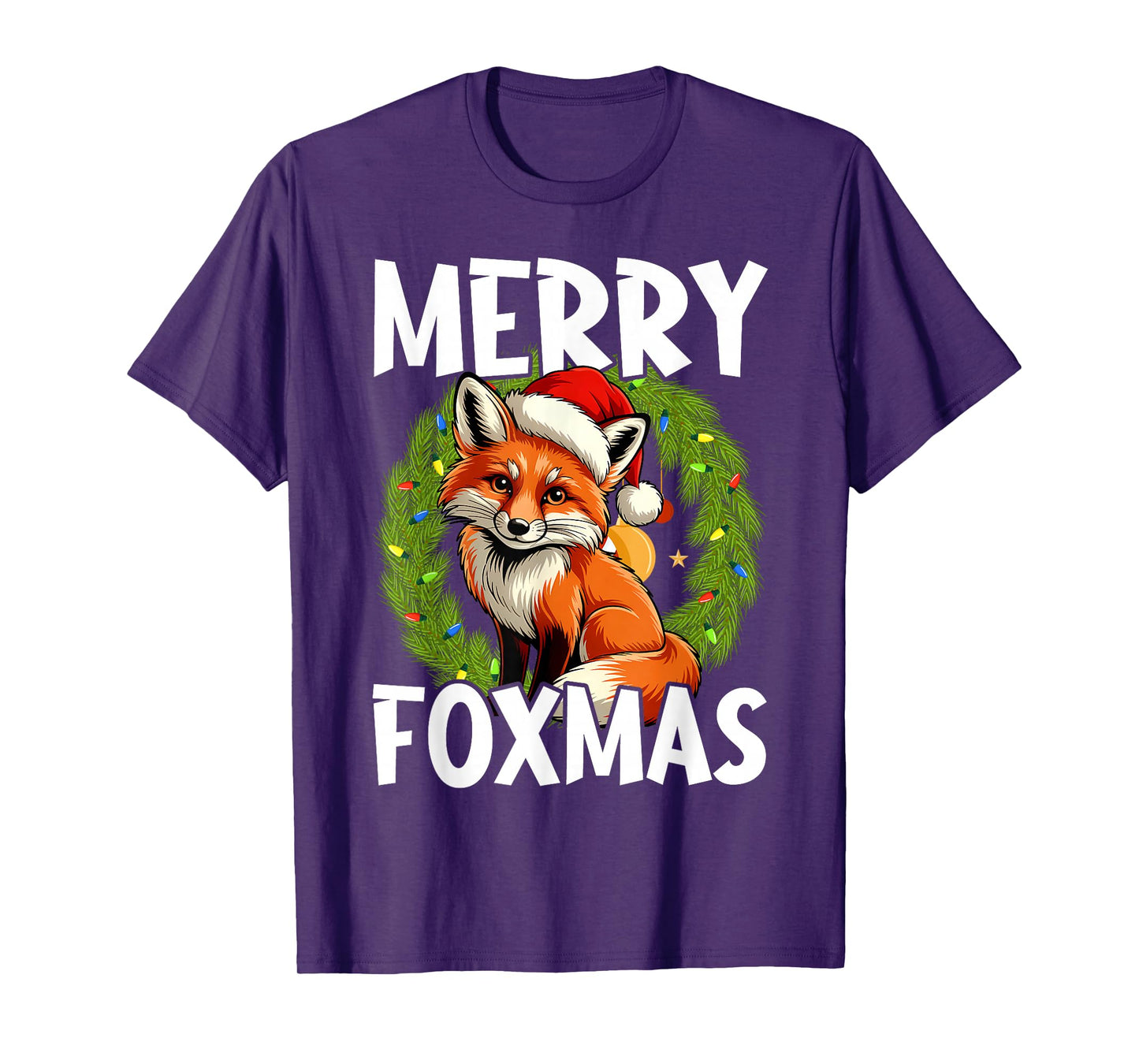 Cute Santa Fox Xmas Merry Foxmas T-Shirt