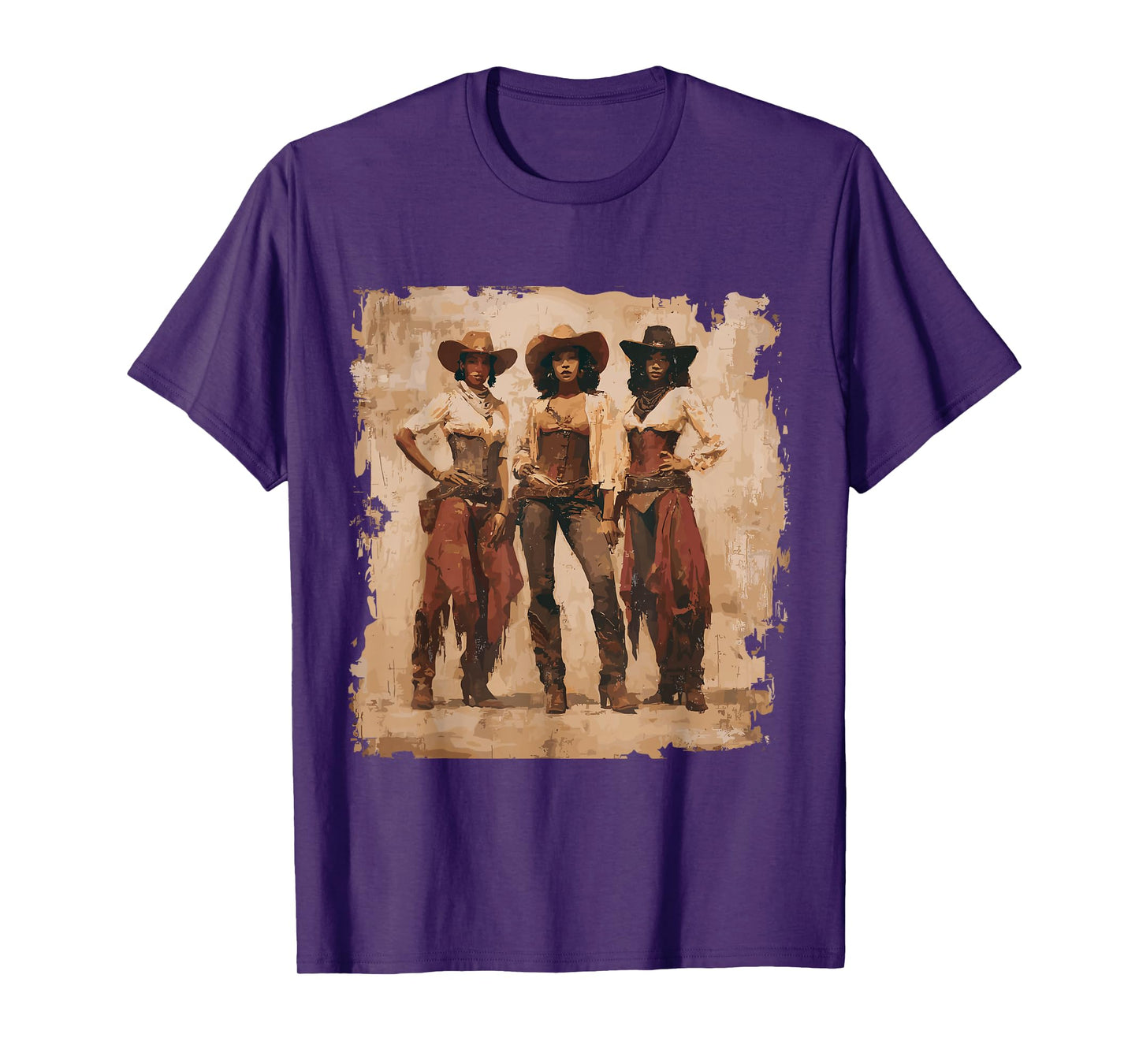 Vintage Black African American Cowgirl Western Country Rodeo T-Shirt
