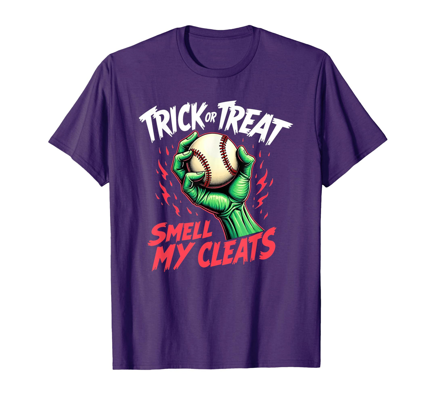 Trick Or Treat Smell My Cleats Baseball Halloween T-Shirt