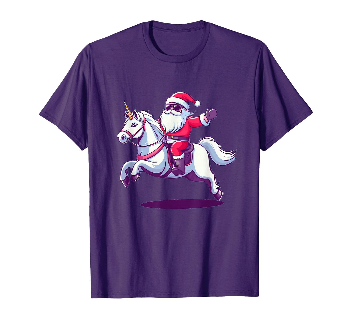 Riding Santa Claus for Xmas Unicorn Lovers and Festive Days T-Shirt